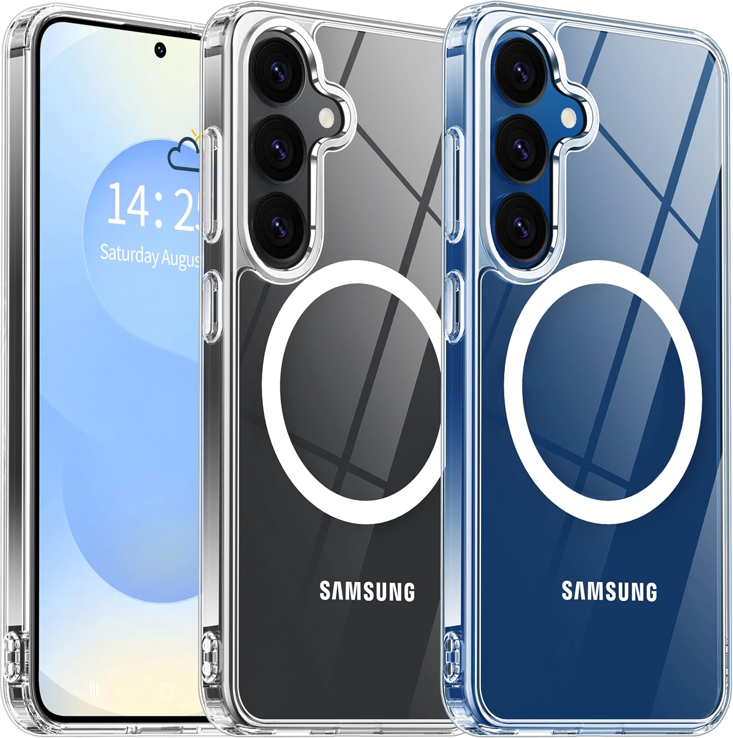 Oterkin Magnetic for Samsung Galaxy S25 Plus Case Clear [Compatible with MagSafe...