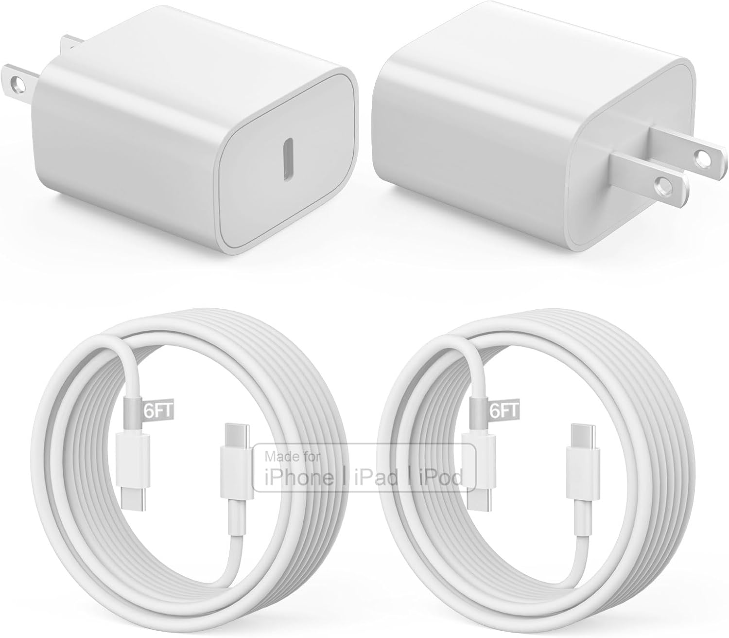 for iPhone 16 15 Charger Fast Charging,20W for i Pad USB C Fast Charger with 2Pa...