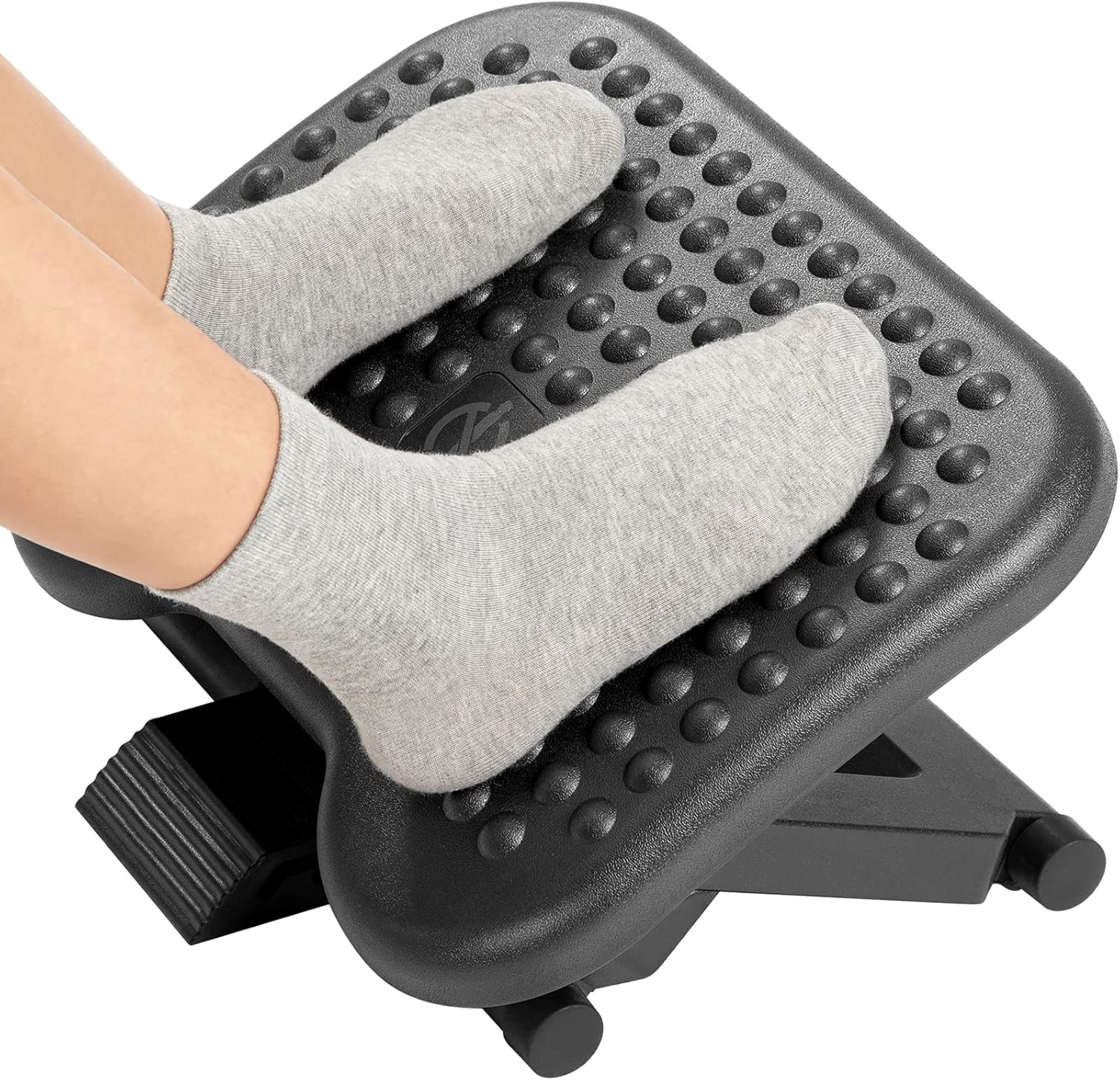 HUANUO Adjustable Under Desk Footrest, Foot Rest for Under Desk at Work with Mas...