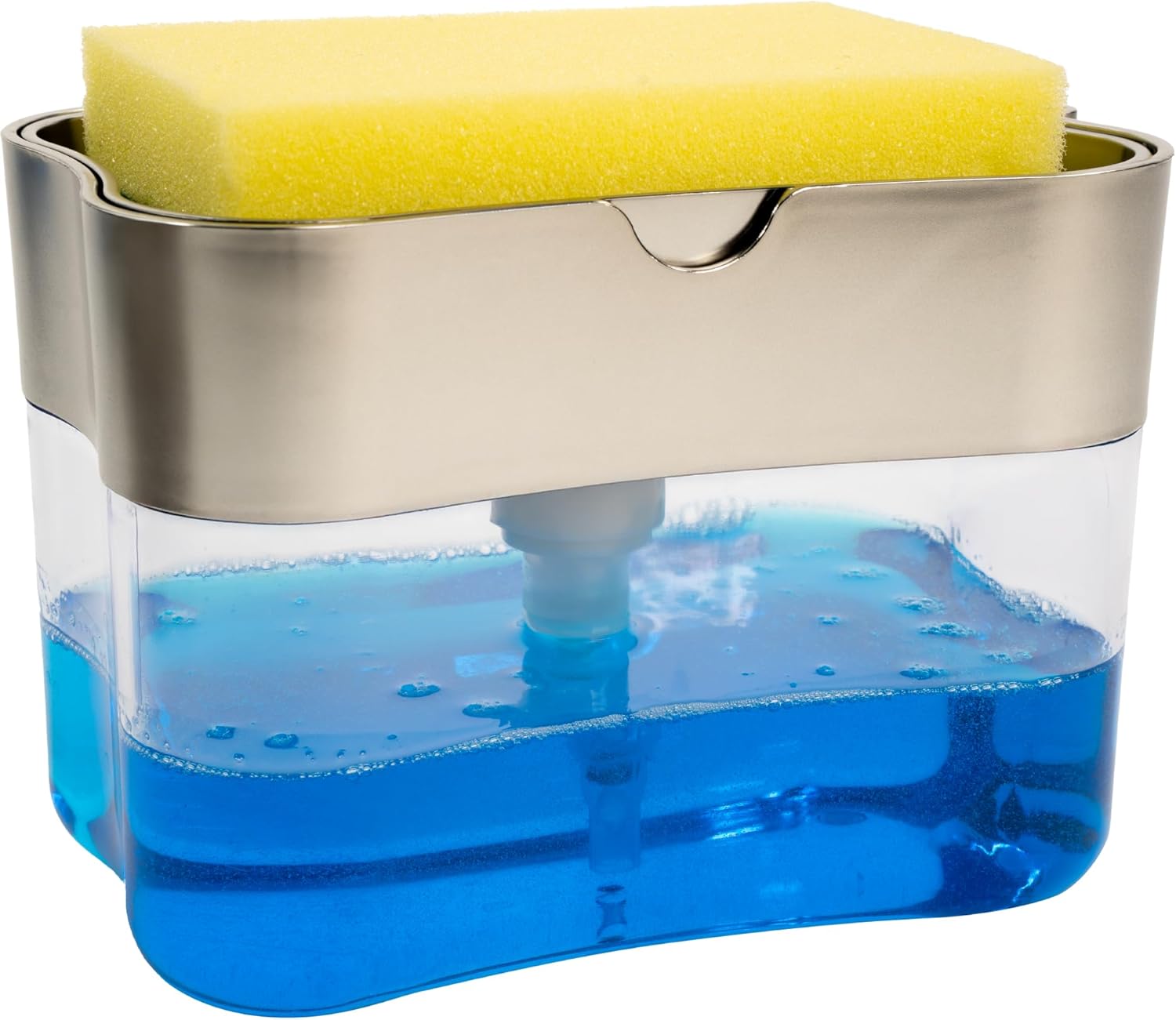 S&T INC. Dish Soap Dispenser and Sponge Holder for...