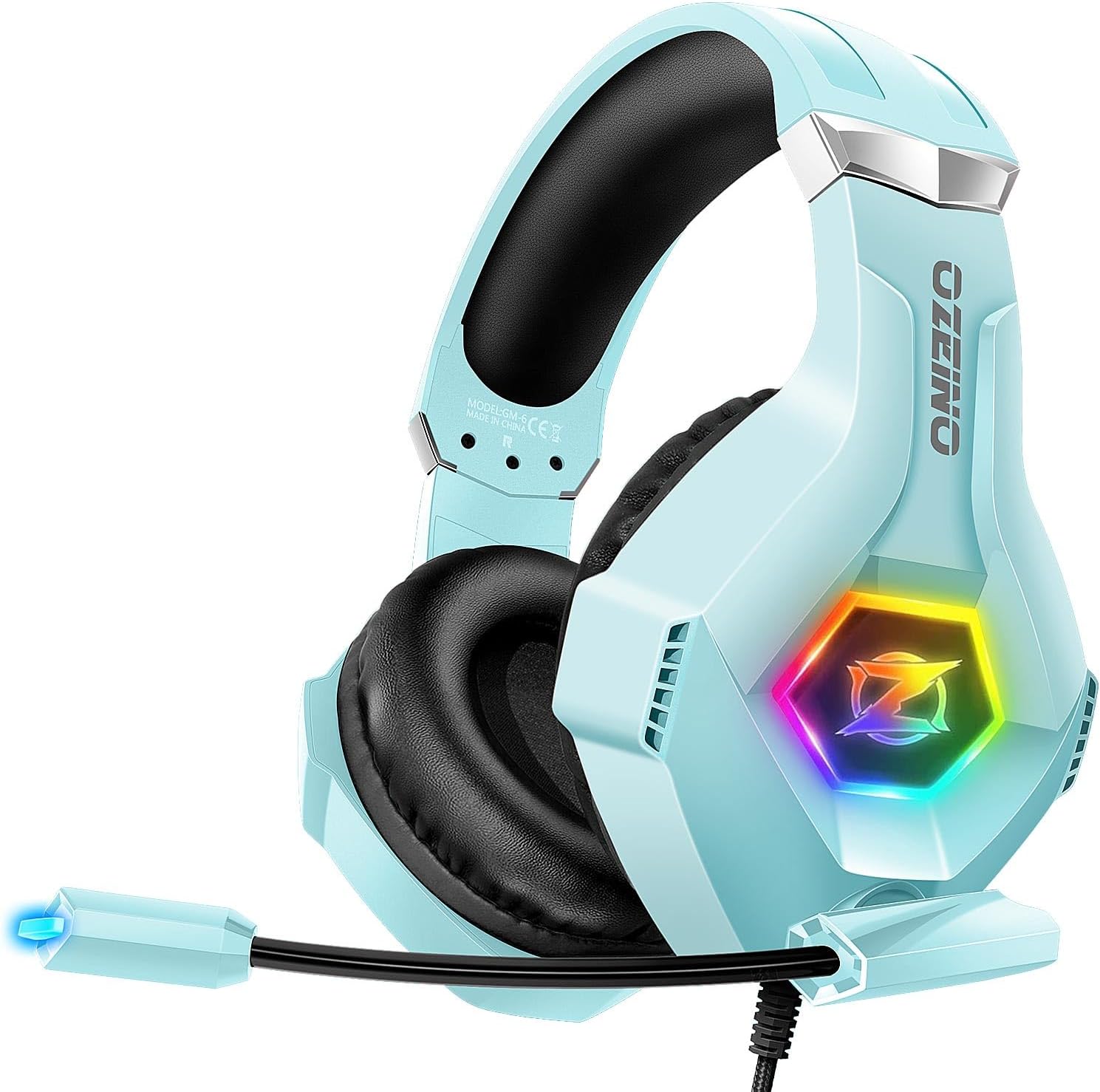 Ozeino Gaming Headset, 3D Sound Effects, Noise Eduction Microphone, Gaming Headp...