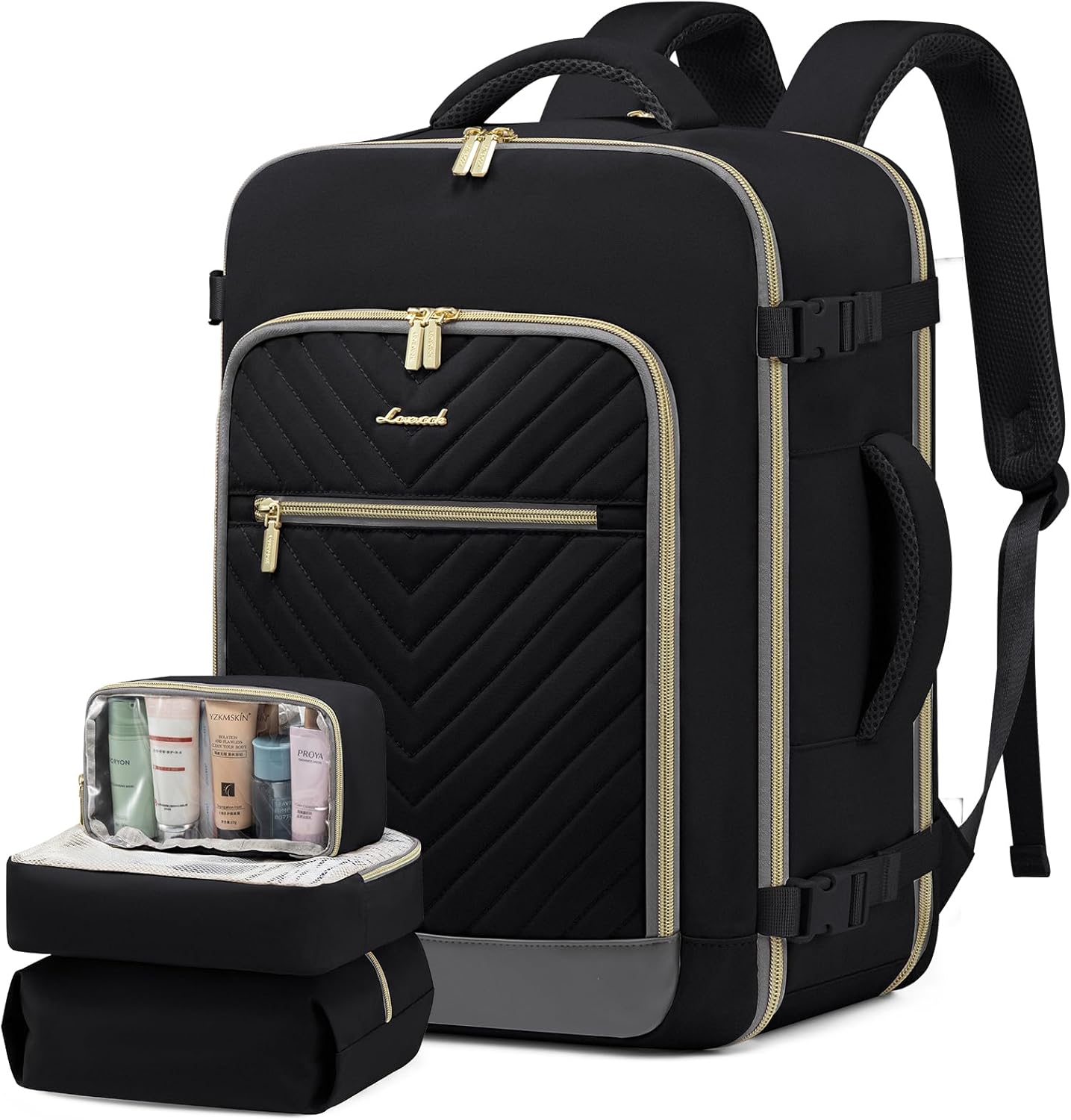 LOVEVOOK Travel Backpack For Women,40L Carry On Backpack Flight Approved,TSA Per...