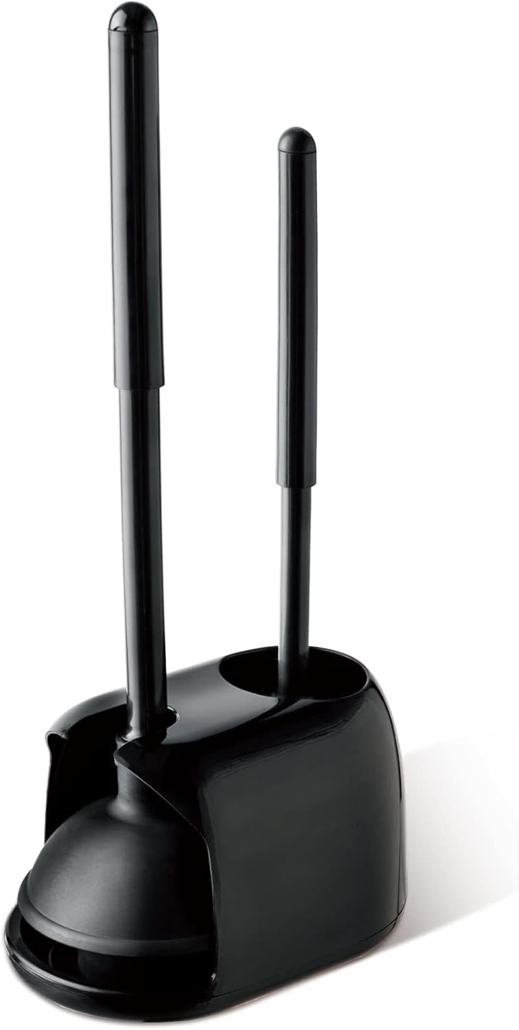 Eyliden Toilet Plunger and Brush, 2 in 1 Toilet Bowl Brush Plunger Set with Hold...