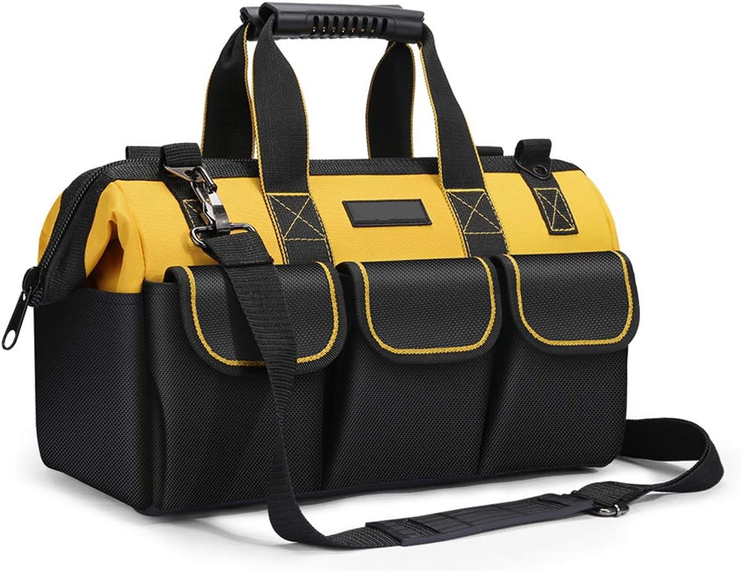 17-Inch Tool Bag Organiser, 43×17×25 cm Tool Bag, Muti-Purpose Wide Open Mouth T...
