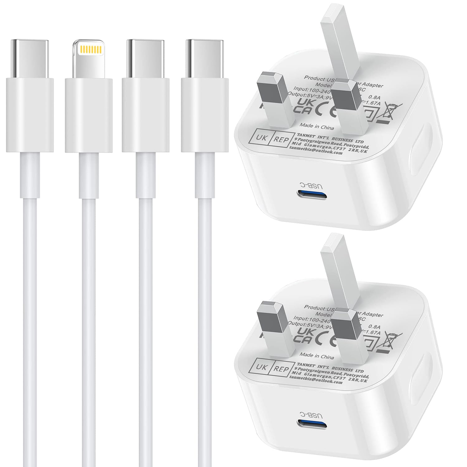 iPhone Charger,2 Pack iPhone Fast Charger Cable and Plug 20W Quick Charge for Ap...