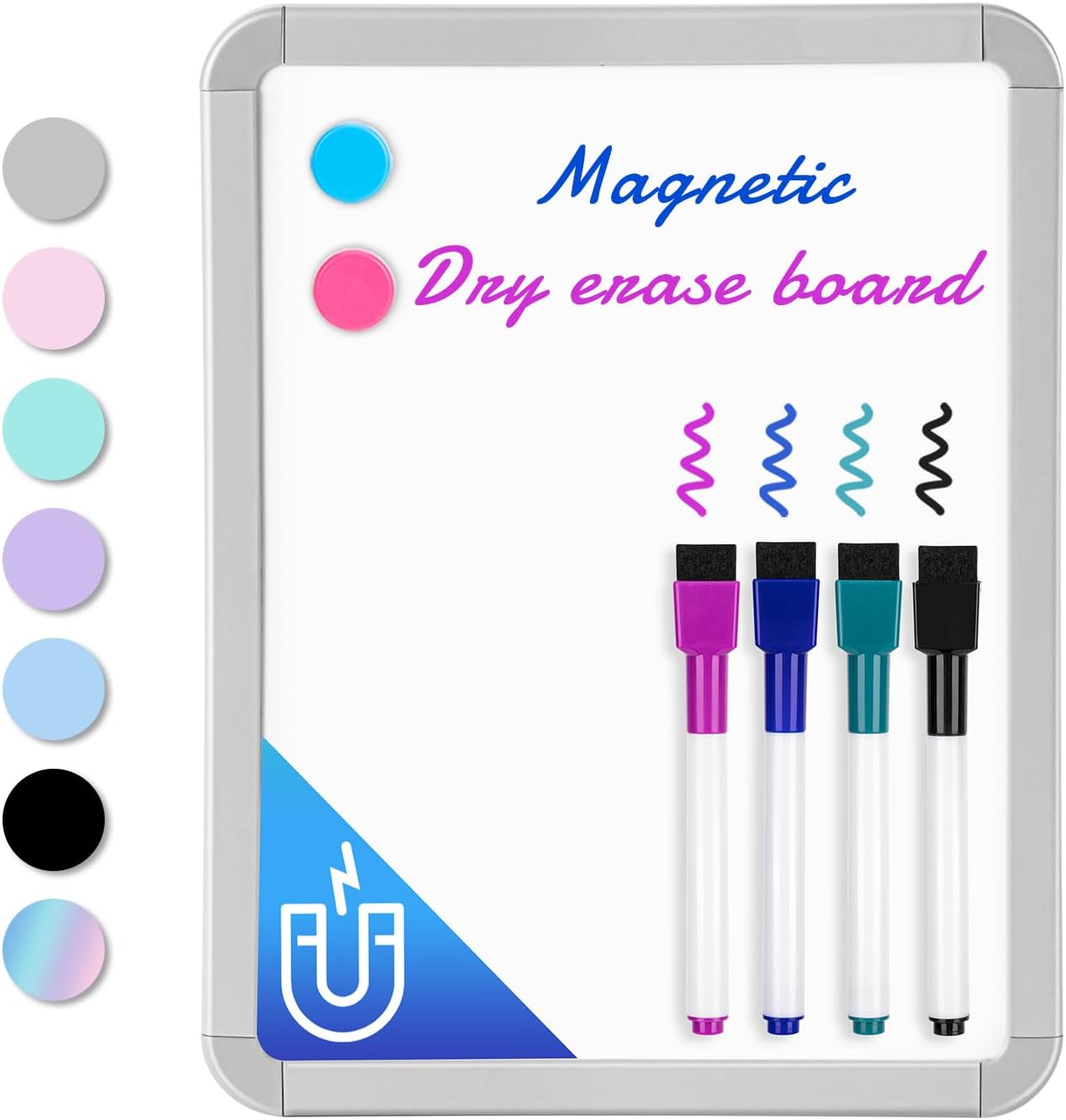 VUSIGN Small White Board Dry Erase, 22 x 28 cm Magnetic Dry Erase Board, Mini Wh...
