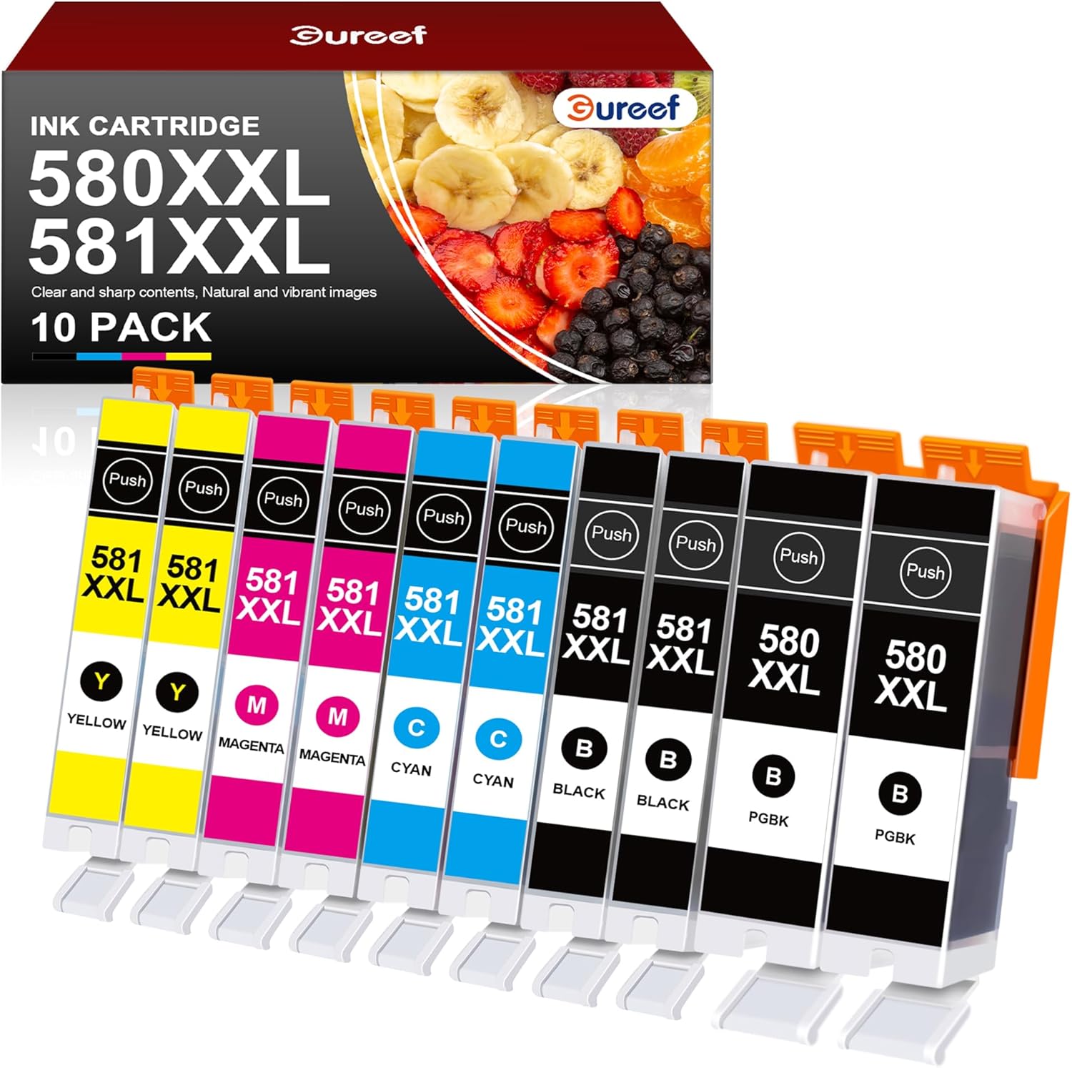 Gureef CLI-581 XXL Ink for Canon 581 Ink Cartridges Compatible with Canon TS705a...