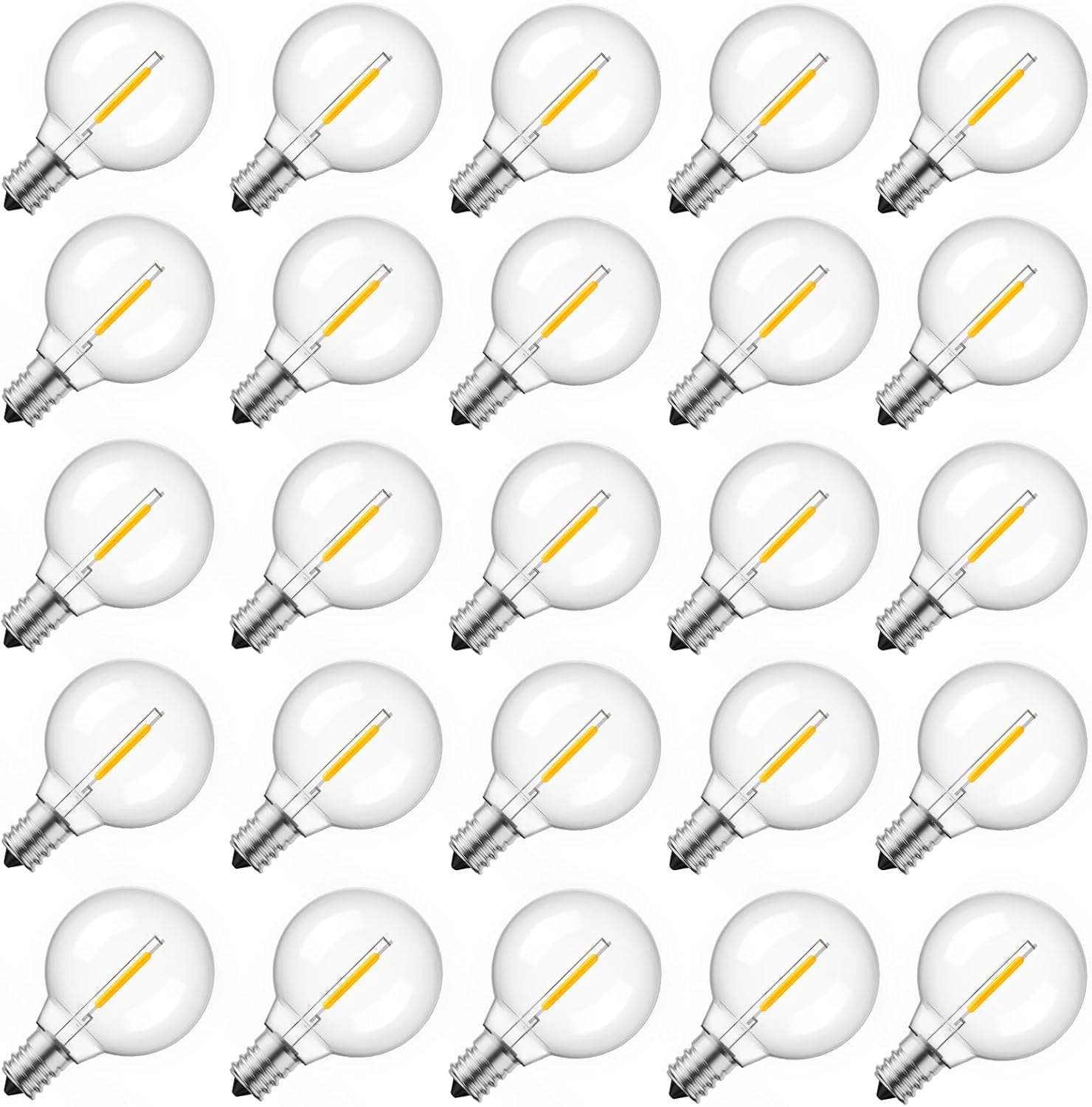 G40 Led Replacement Light Bulbs 1W Shatterproof Globe Bulb fits E12 Candelabra S...