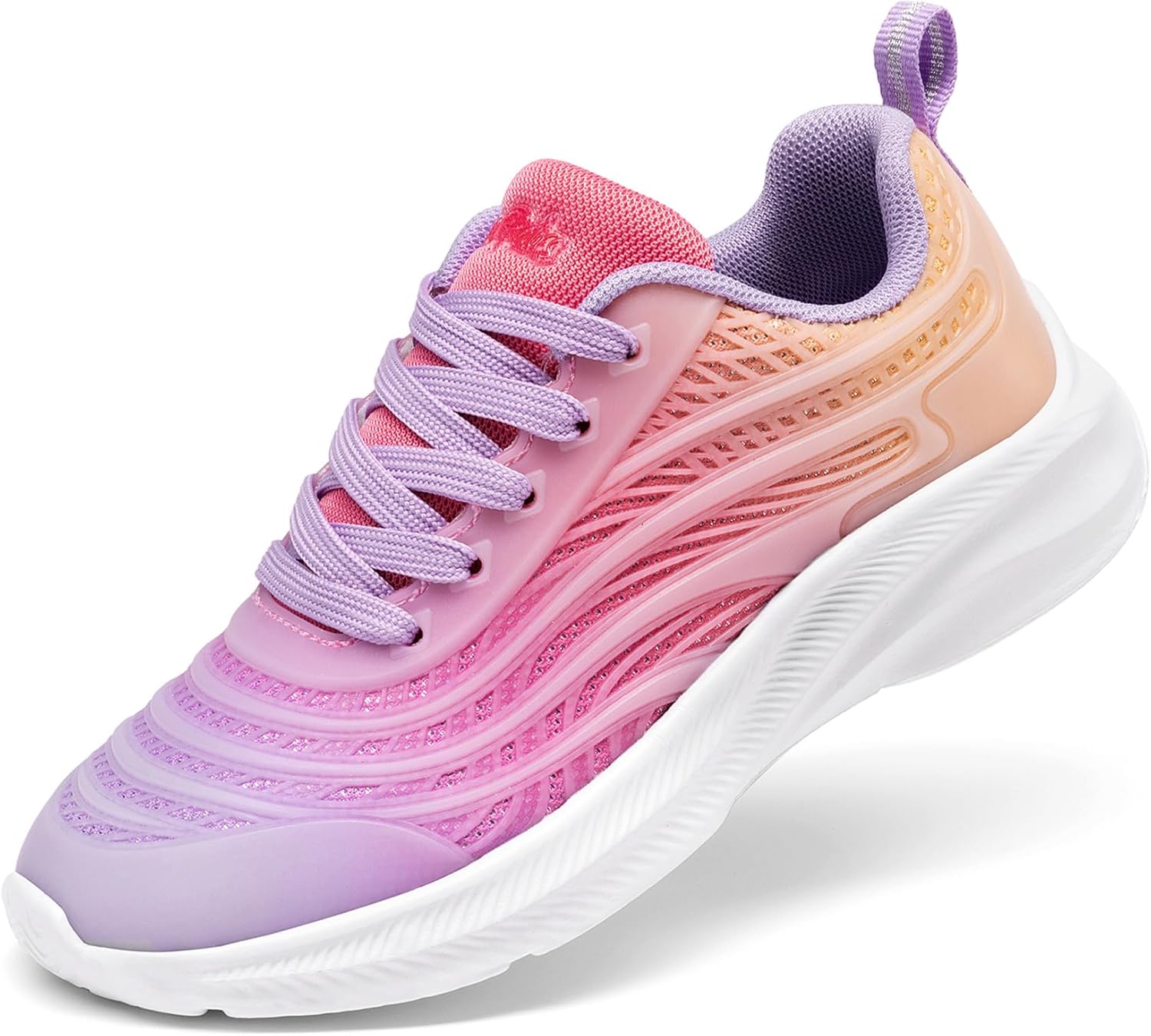 DREAM PAIRS Girls Boys Shoes Kids Tennis Sparkle Glitter Lace up Athletic Runnin...