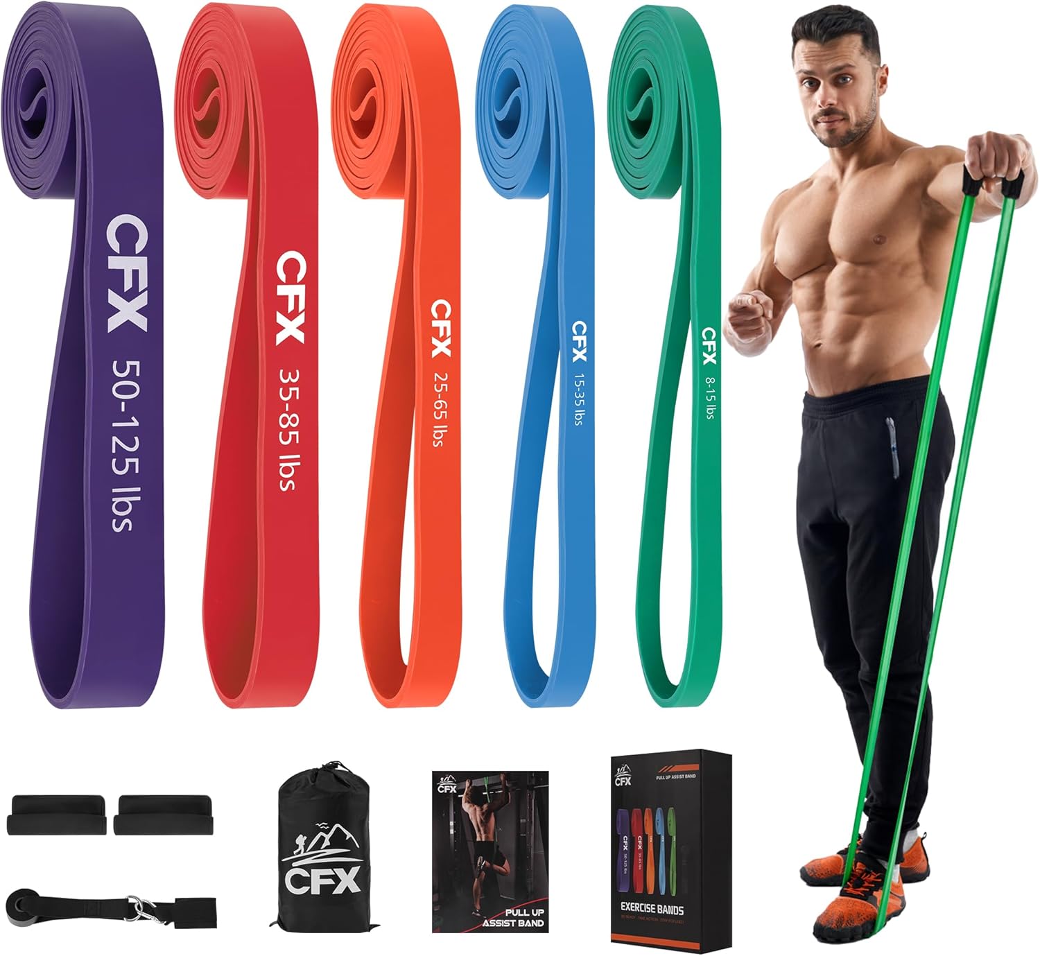 CFX Resistance Bands for Working Out,Pull Up Assistance Bands,Workout Bands for...