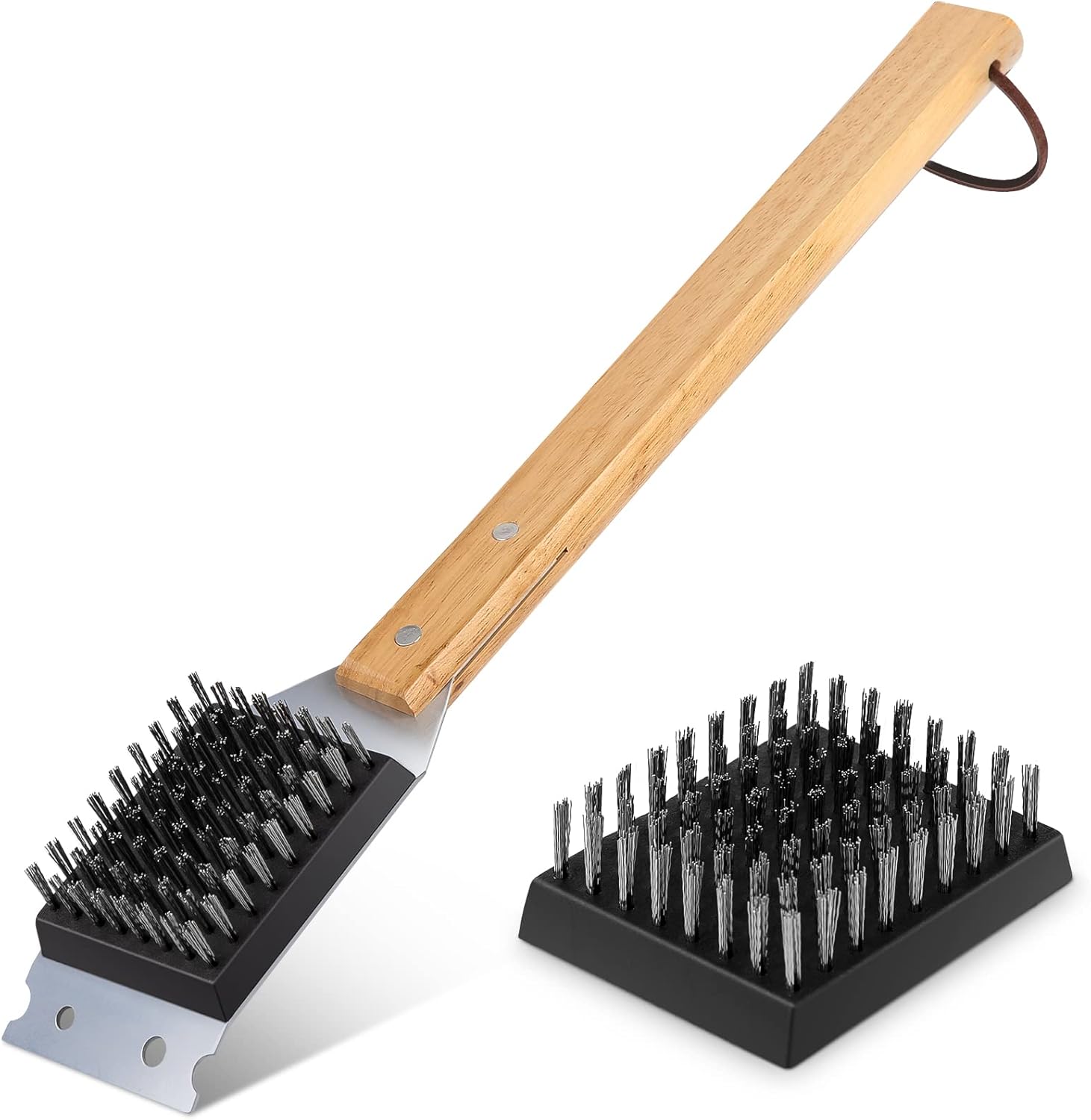 SIMPLETASTE Grill Brush and Scraper, Durable & Effective, Include Extra Stainles...
