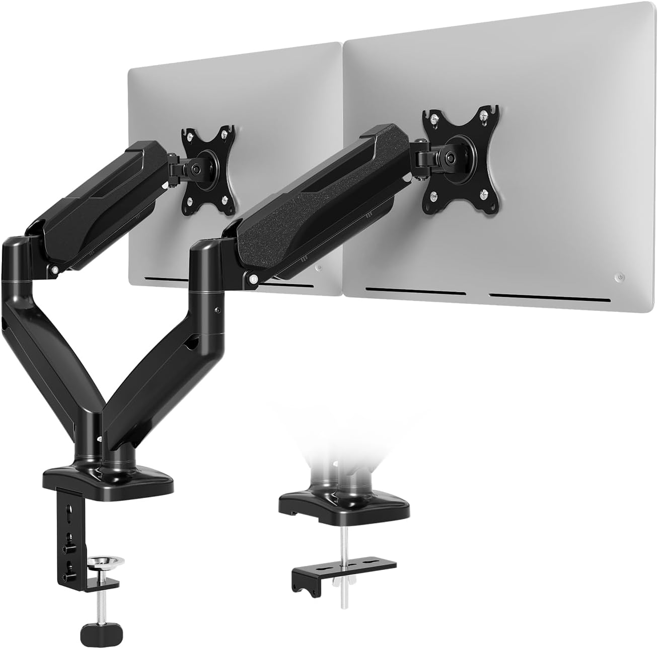 MOUNTUP Dual Monitor Mount for 17-30’’ Monitors, Double Monitor Arm Desk Mount H...
