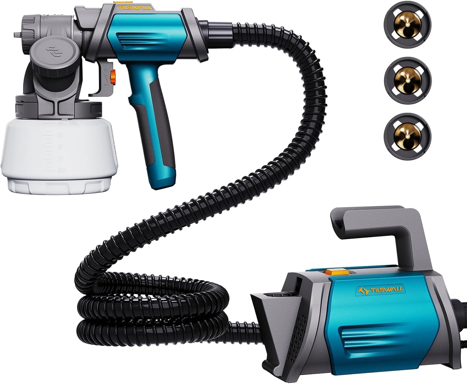 Tilswall Paint Spray System Shark 800 HVLP Electric Paint Sprayer with 1300ml Co...