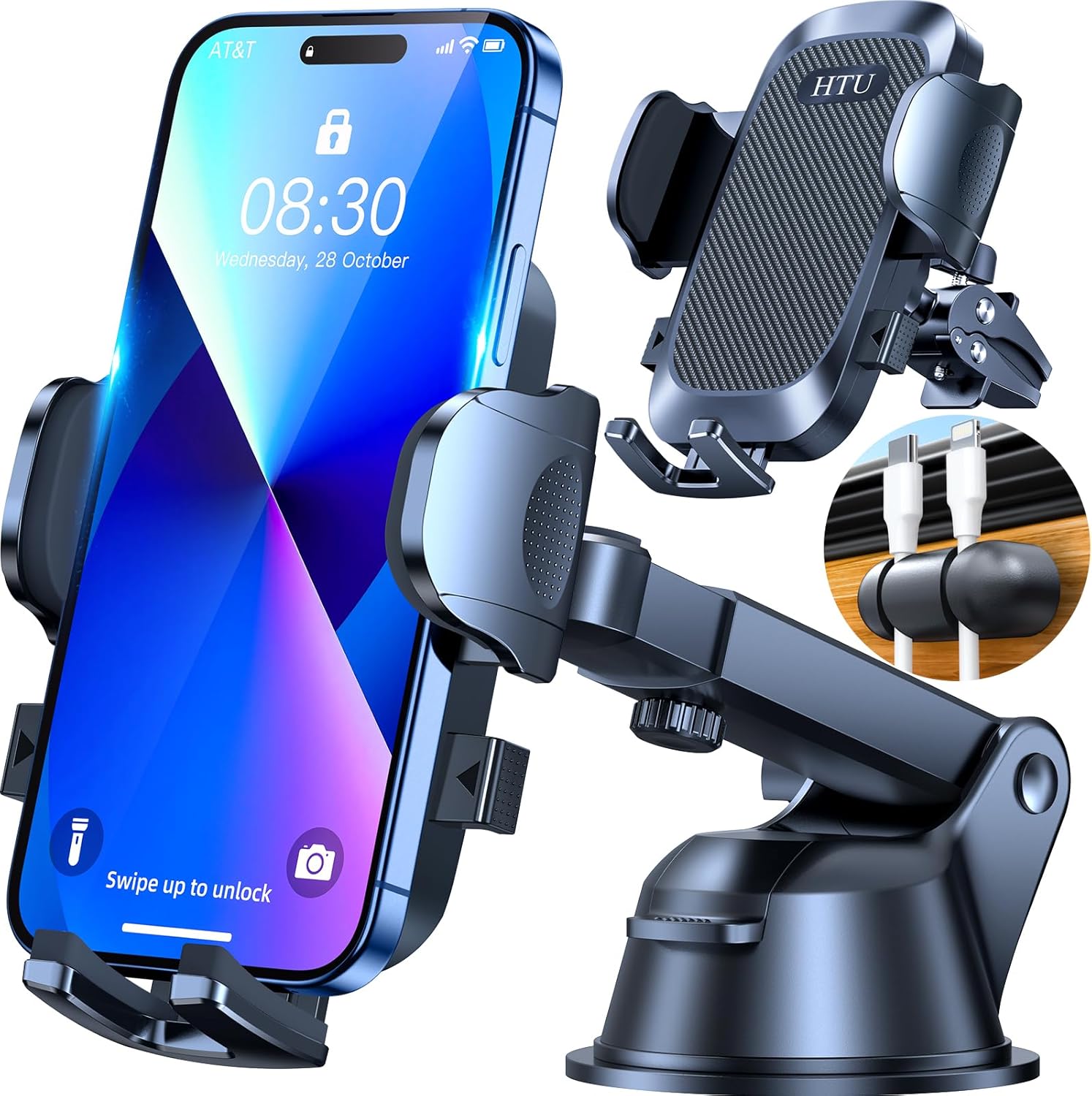 [True Military-Grade] Car Phone Holder【2024 Stronger Suction & Clip】 Universal...