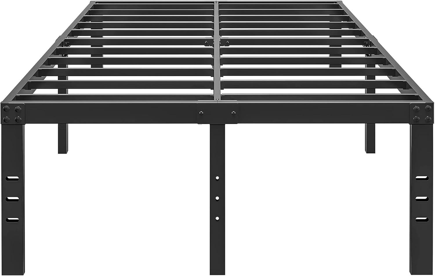 18 Inch Metal Bed Frame Queen Size No Box Spring Needed - Easy Assembly Heavy Du...