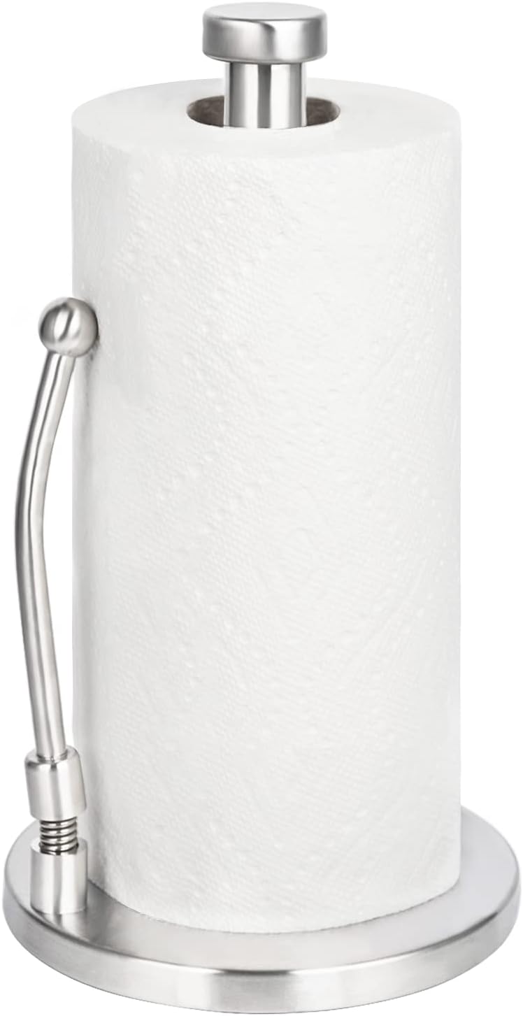 HEETA Upgraded Kitchen Roll Holder with Tension Arm [Delicate& Practical] Stainl...