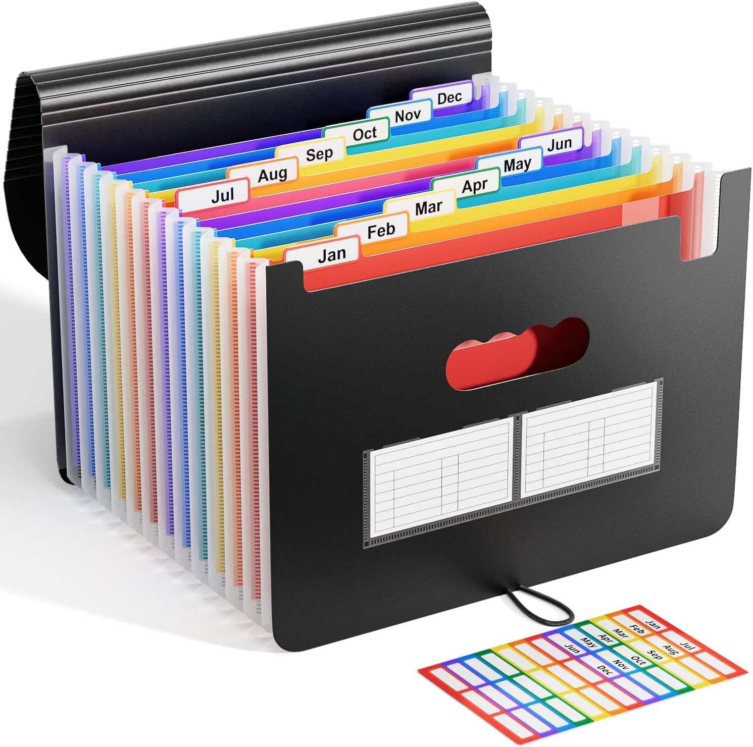 ABC life Expanding File Folder Accordion File Organiser 12 Pockets, Portable A4...