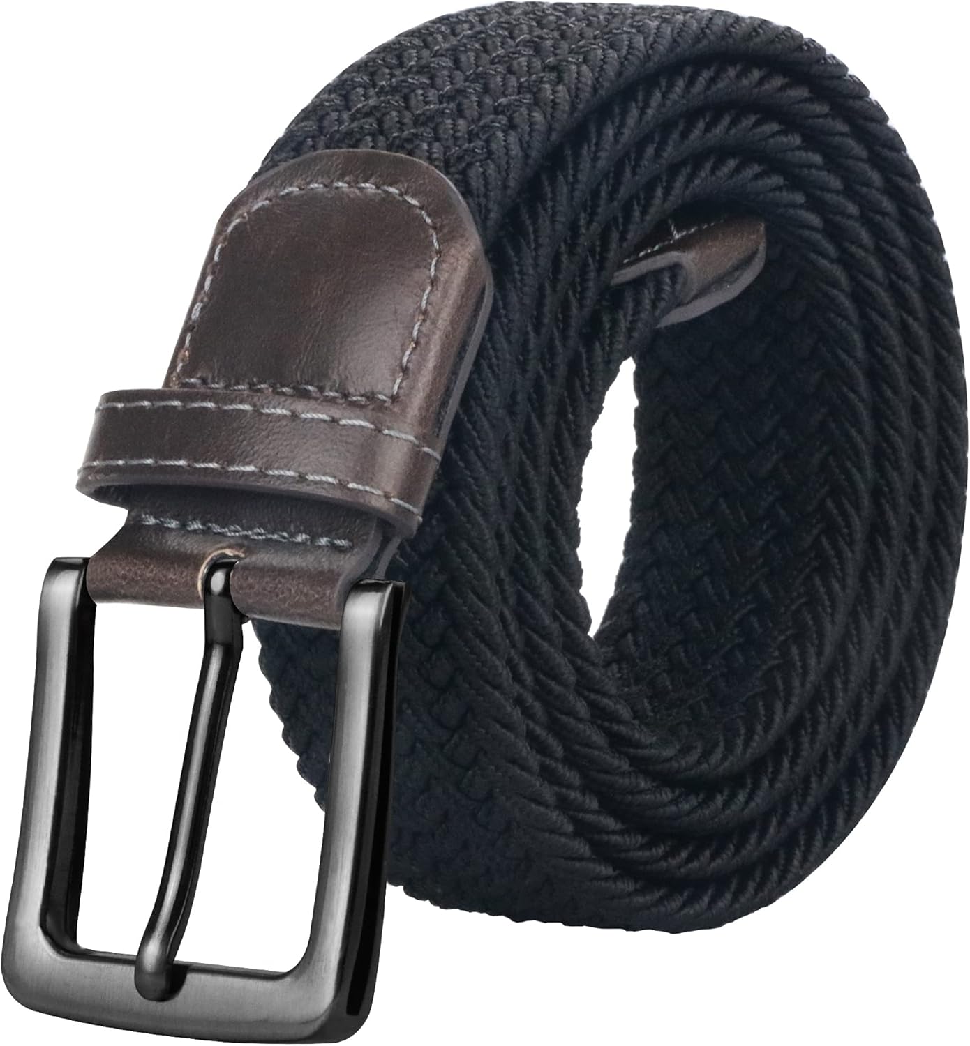 maikun Stretch Mens Belt, Braided Elastic Belt for Men fit for waist size under...