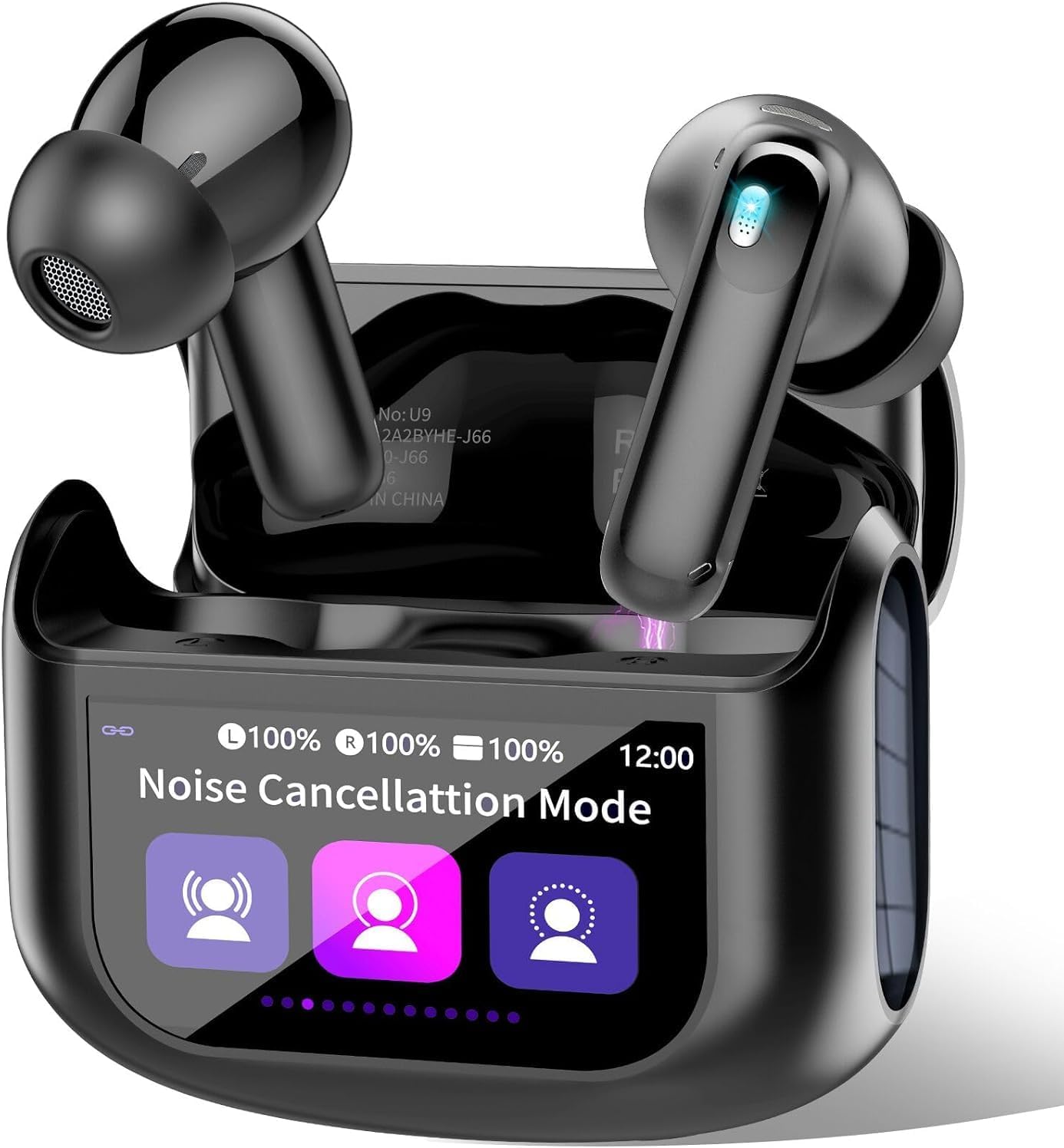 Wireless Earbuds, Bluetooth 5.4 Headphones In Ear with Smart Touch Screen and AN...