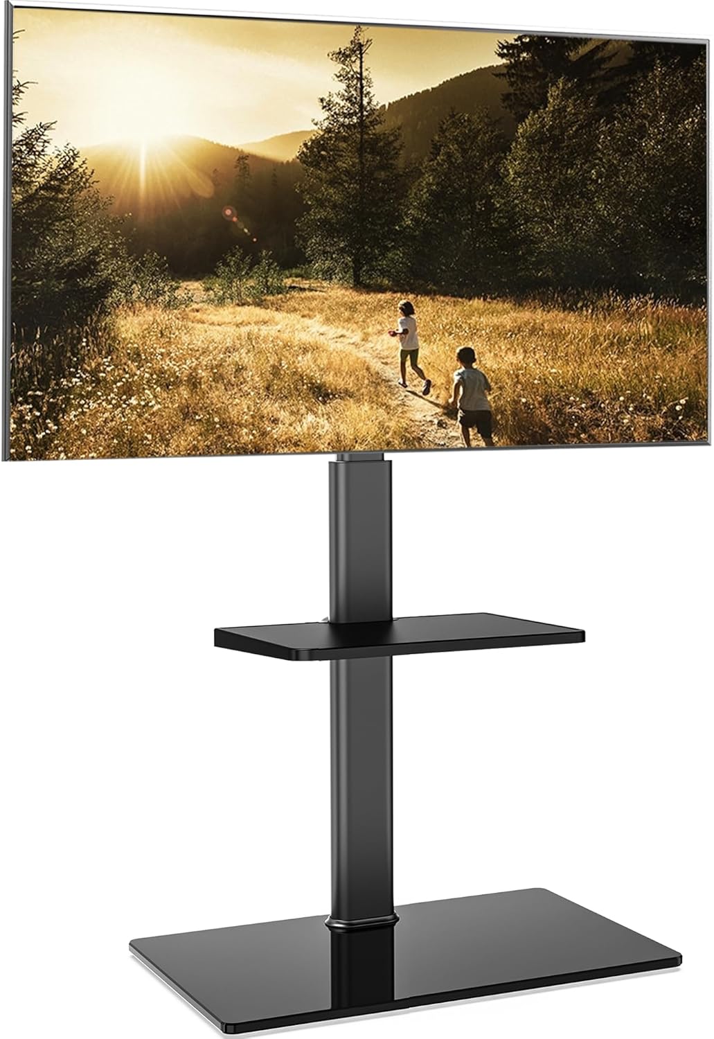 FITUEYES TV Floor Stand for 32 to 60 inch TVs, Floor Standing TV Stand with Adju...