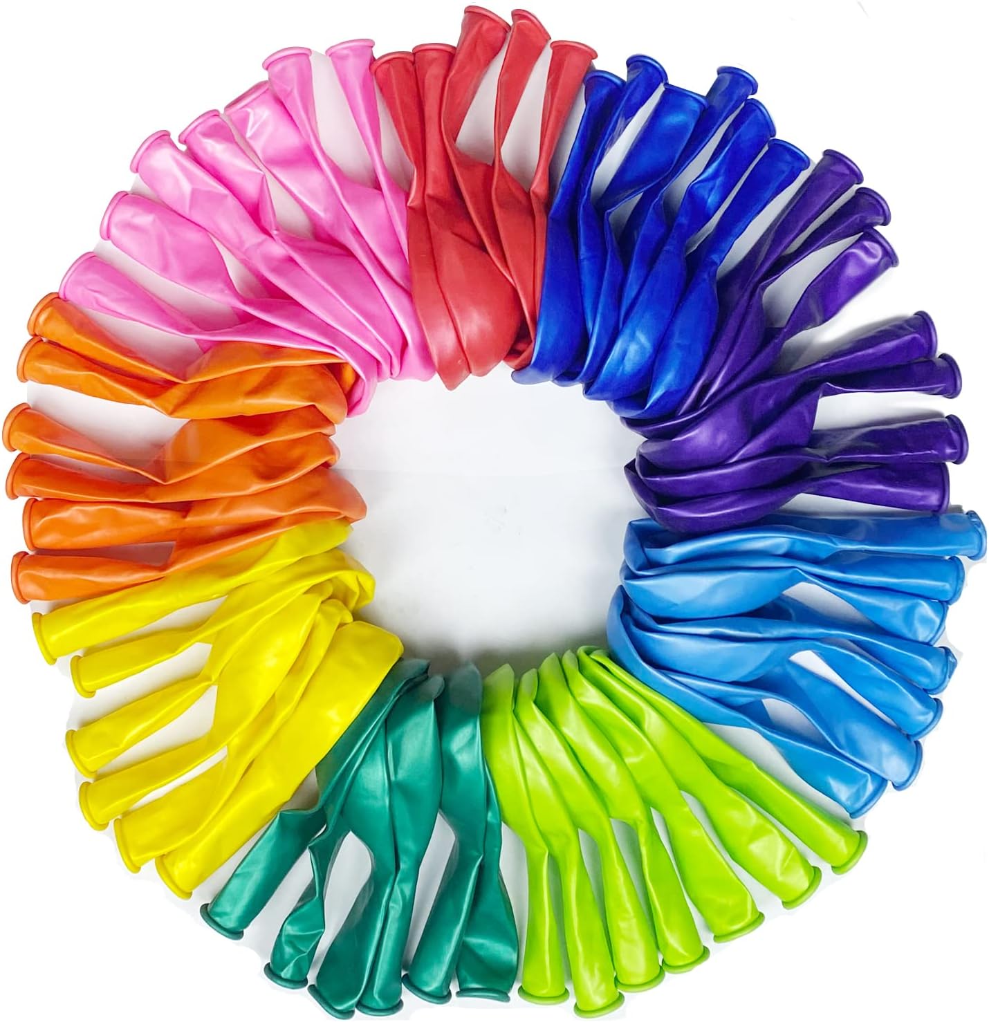 Craftsboys Balloons Pack of 60, Rainbow Set 12 Inch, Assorted Bright Colors, Mad...