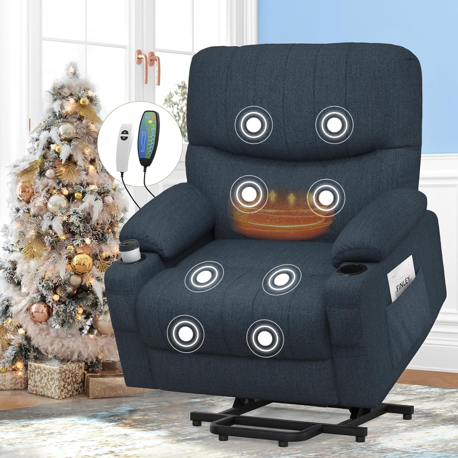 SQUEBILIFE Recliner Armchair Electric Recliner Cha...