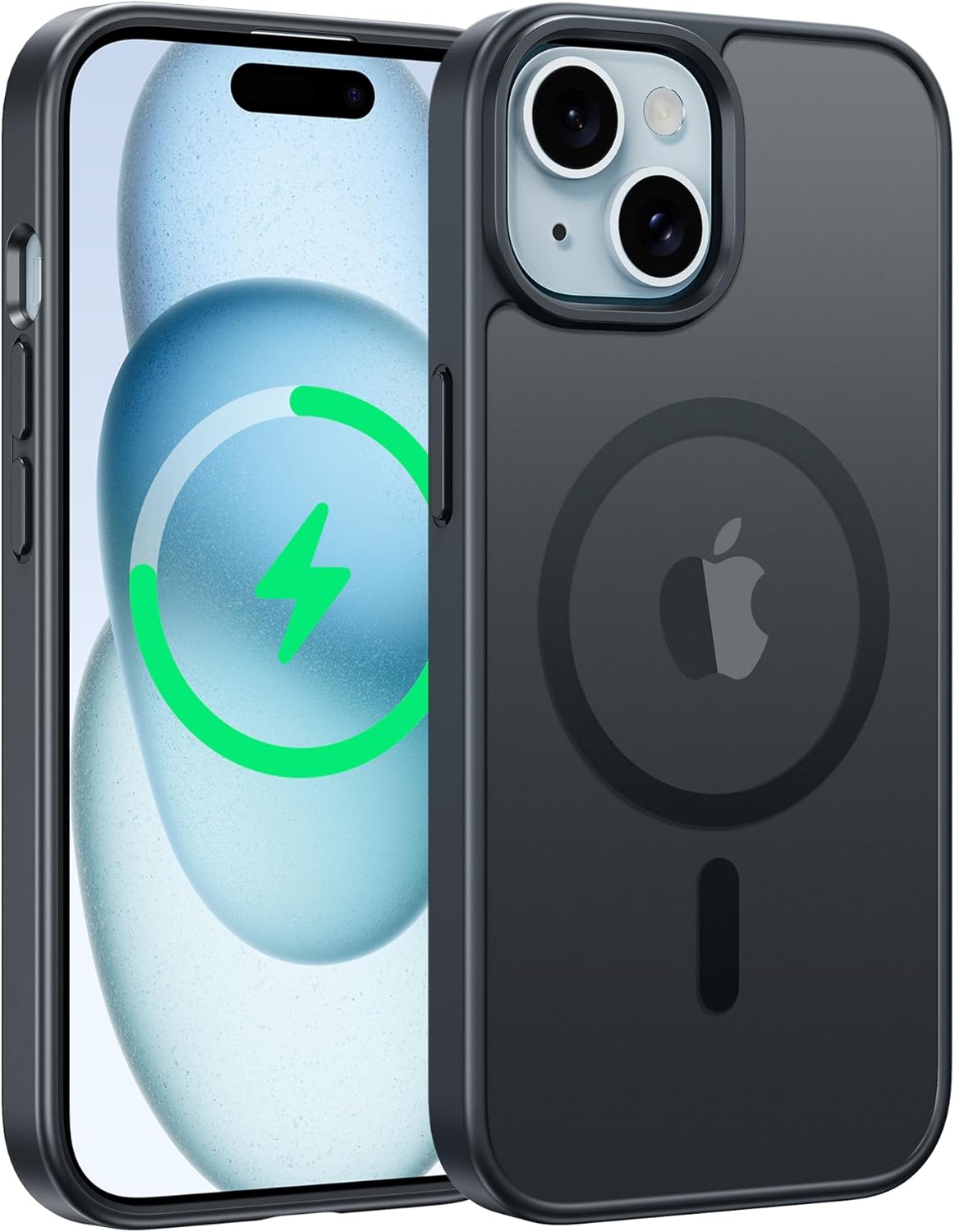 FNTCASE for iPhone 15 Phone Case: iPhone 14 Case Magnetic Translucent Matte Shoc...