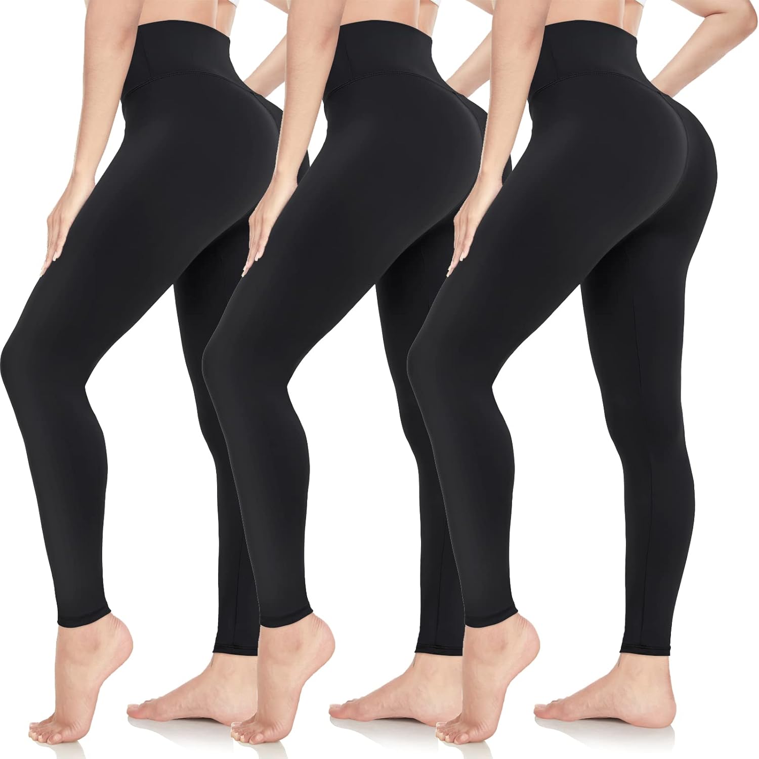 ACTINPUT Black Leggings for Women Soft High Waisted Tummy Control Leggings Sport...