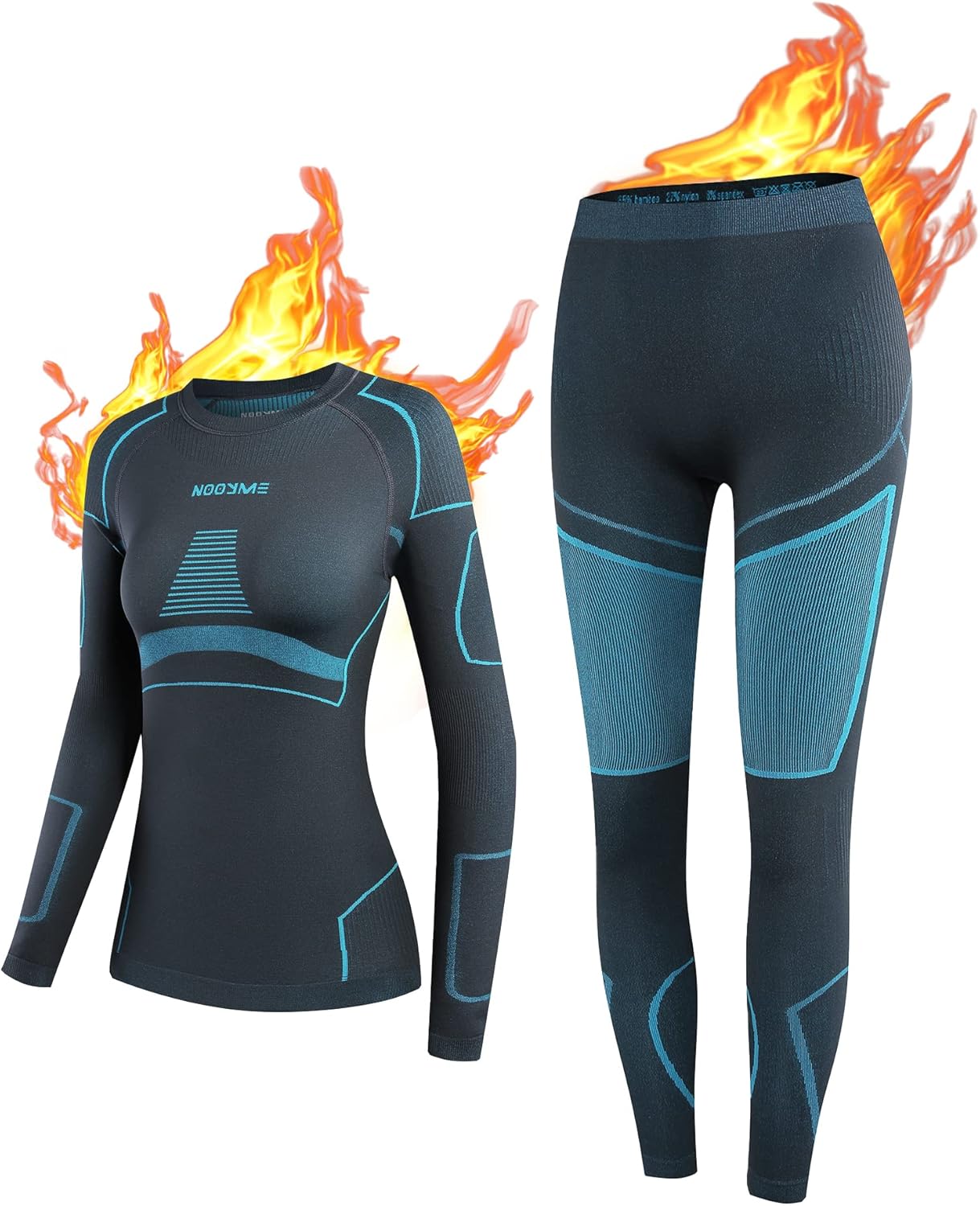 NOOYME Thermal Base Layer Women, Ski Base Layers Women, Ladies Thermal Clothing...