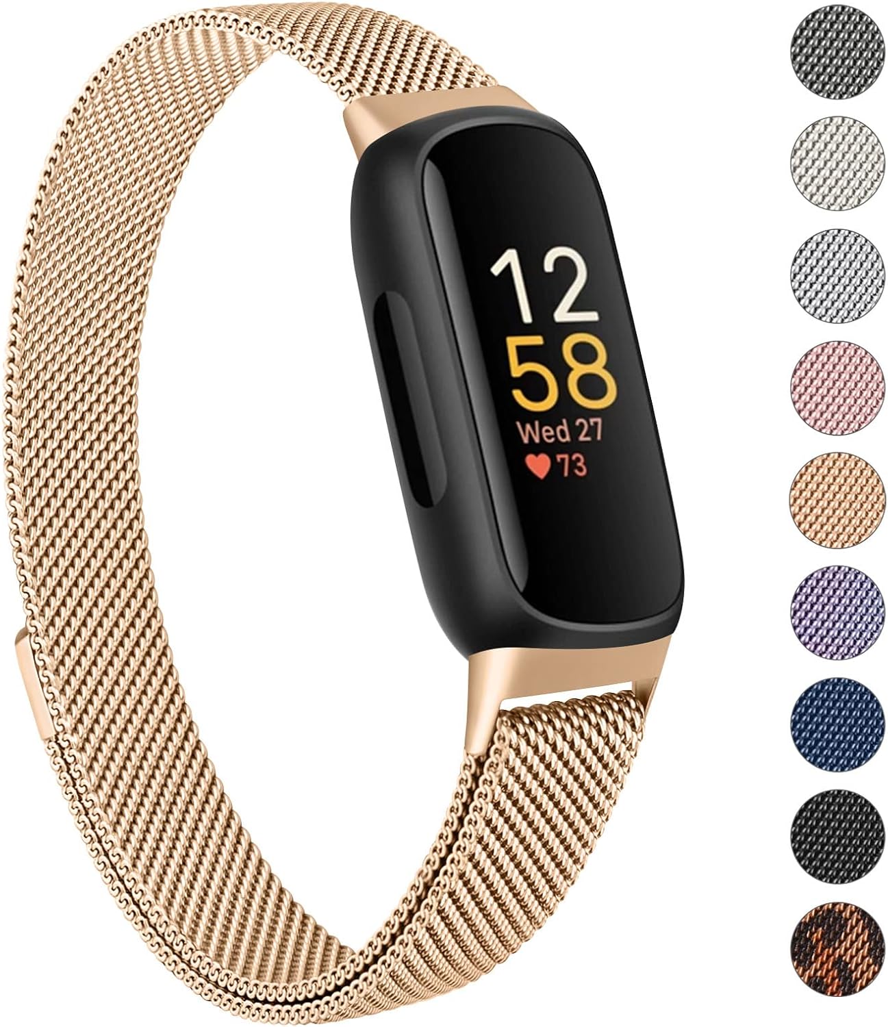 Vancle Strap compatible with Fitbit Inspire 3 Straps for Women Men, Stainless St...