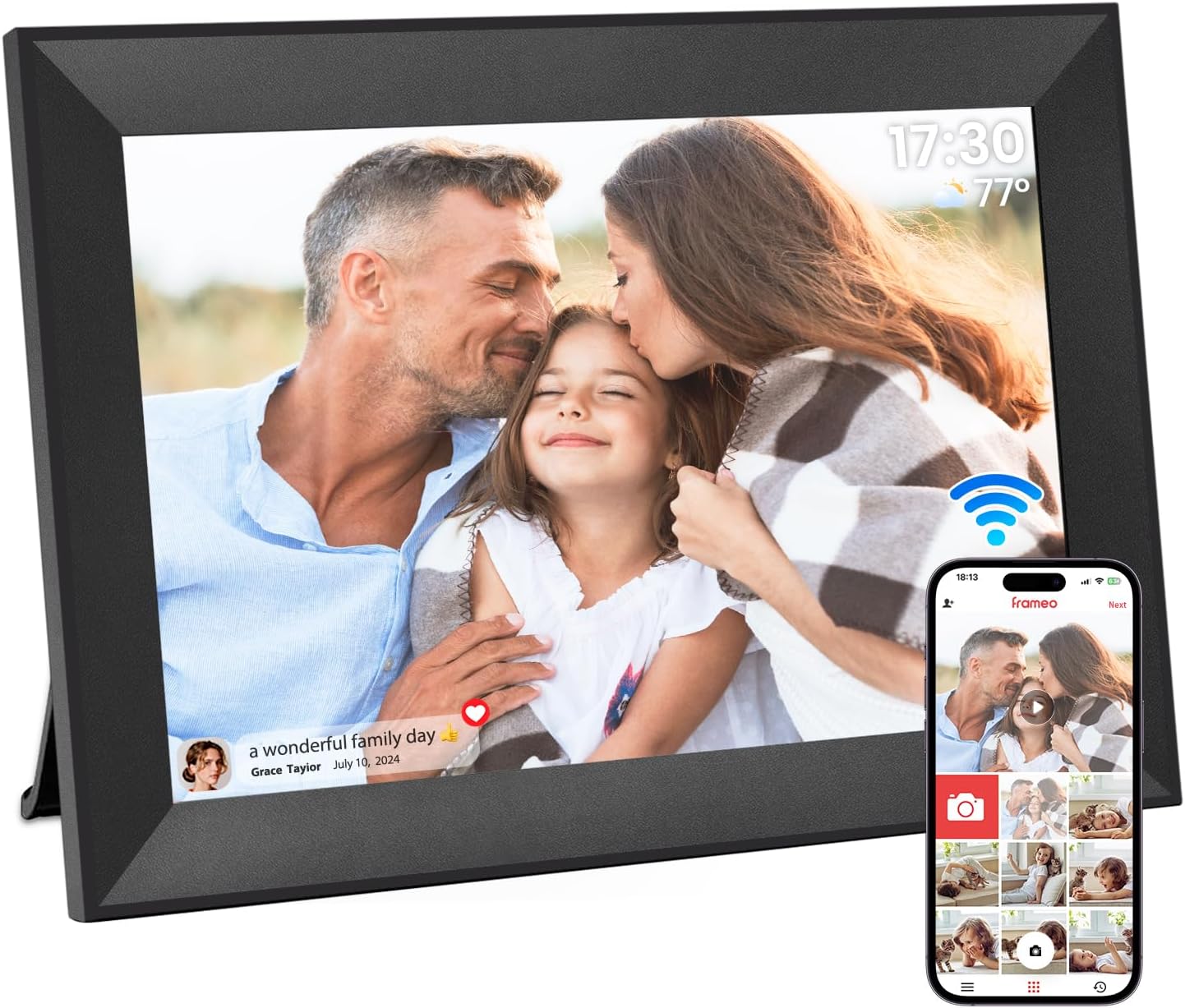 Frameo Digital Photo Frame WiFi, 10.1 Inch Frameo...