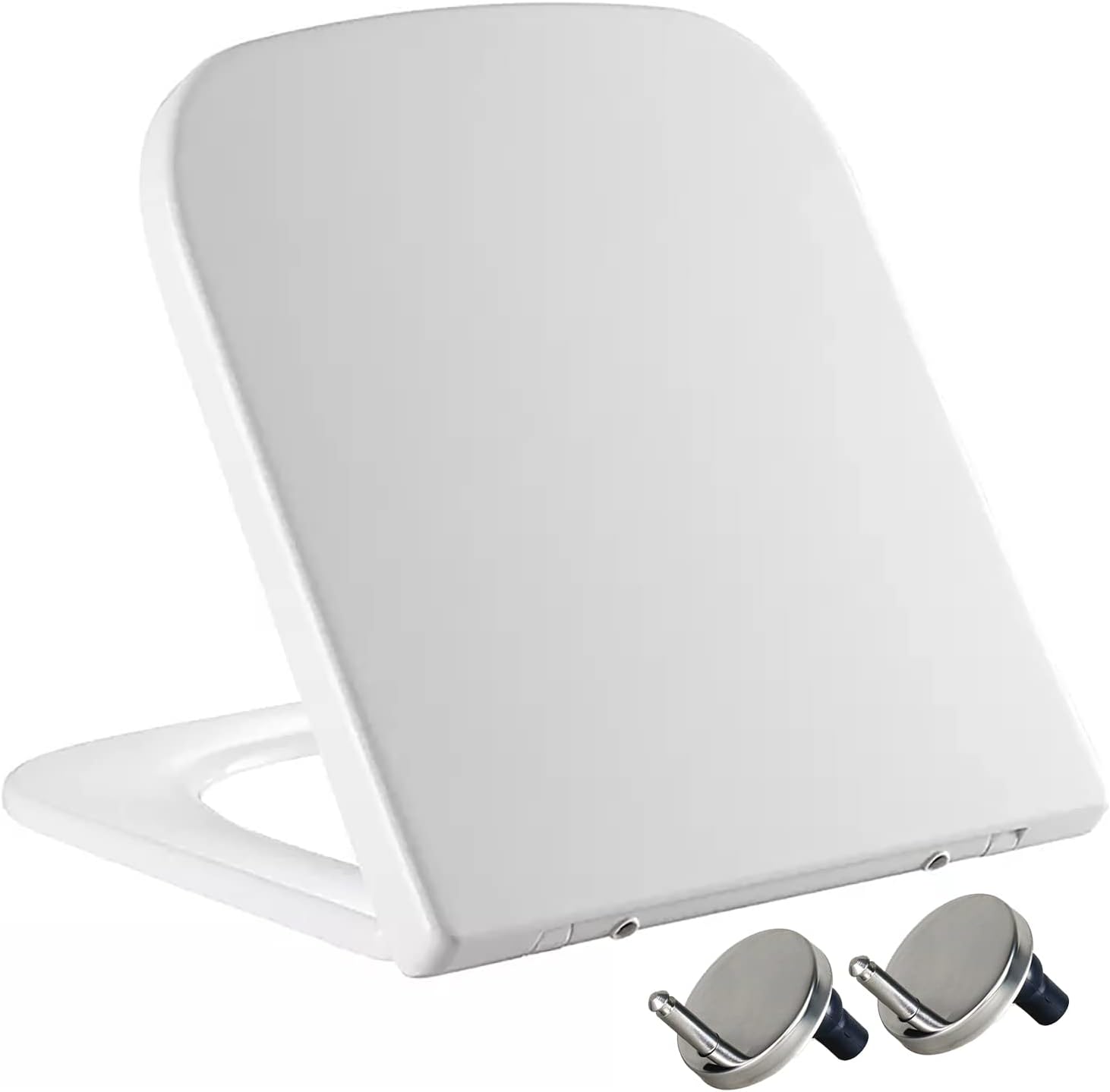 Mass Dynamic Square Toilet Seat- with Soft Close & Quick Release for Easy Cleani...