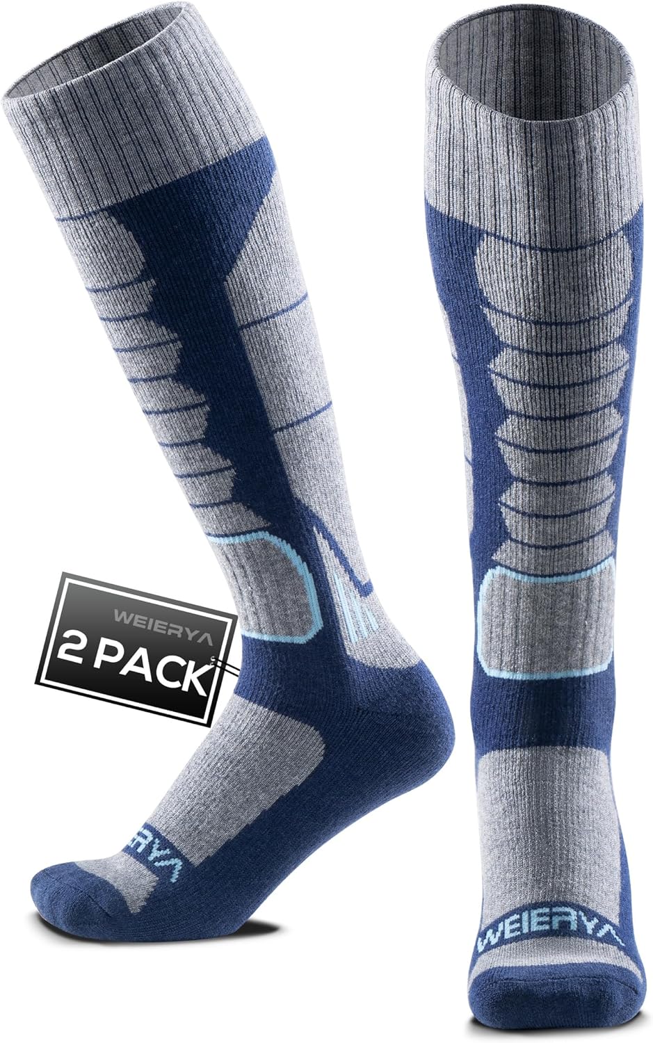 WEIERYA Ski Socks,Merino Wool Ski Socks for Skiing, Snowboarding,Outdoor Sports...