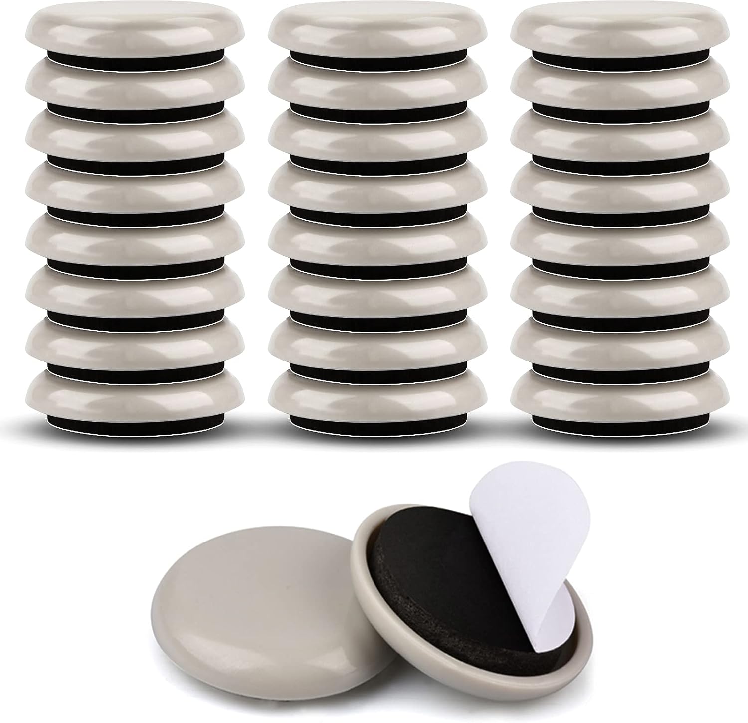 1-1/4" Furniture Sliders for Carpet & Hardwood Floors, 24PCS Furniture Pads for...