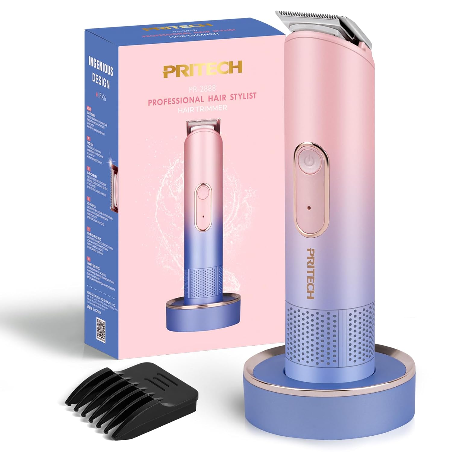 PRITECH Bikini Trimmer for Women, Pubic Hair Trimmer Women for Wet & Dry Use, El...