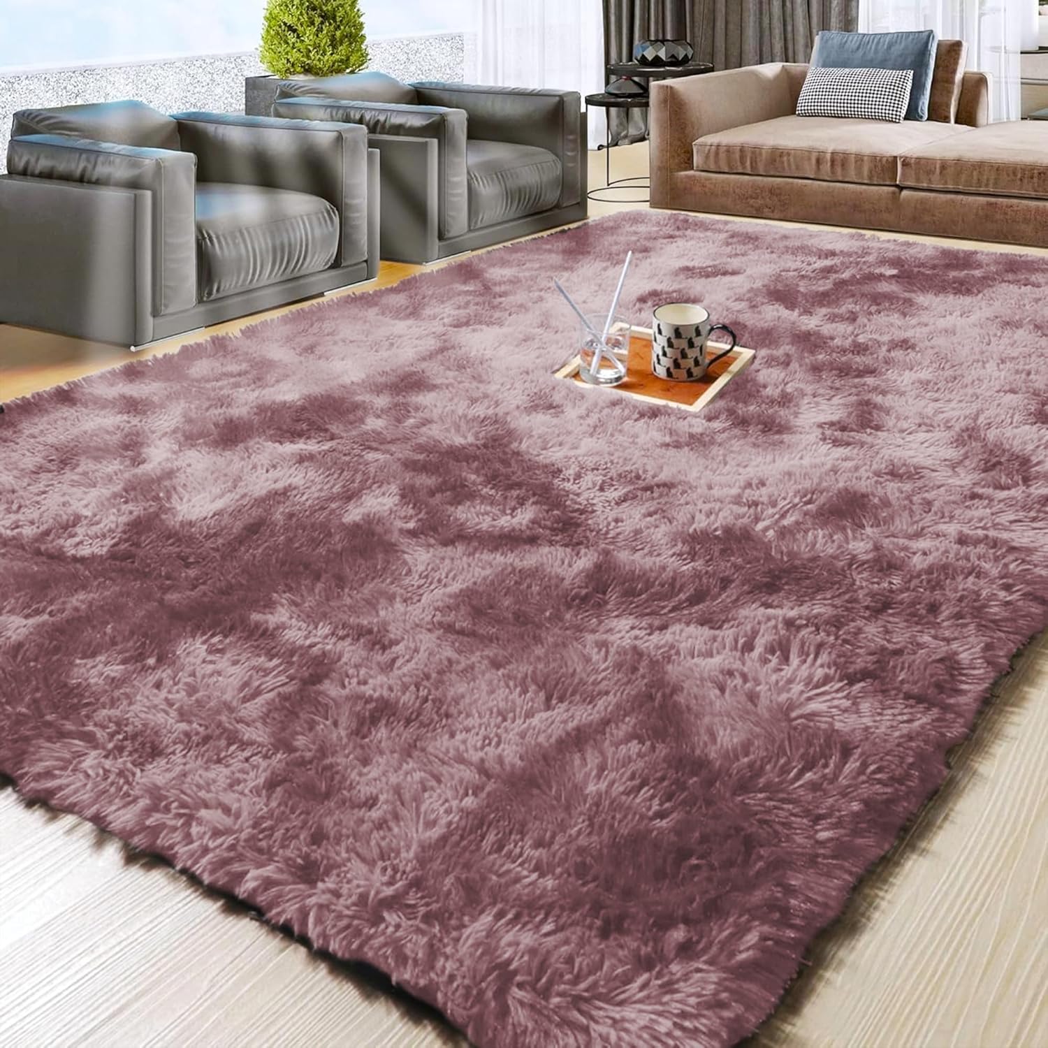 Aspire Homeware Rugs Living Room Large 200x290 cm - Tie-Dye Pink Lilac Area Rugs...
