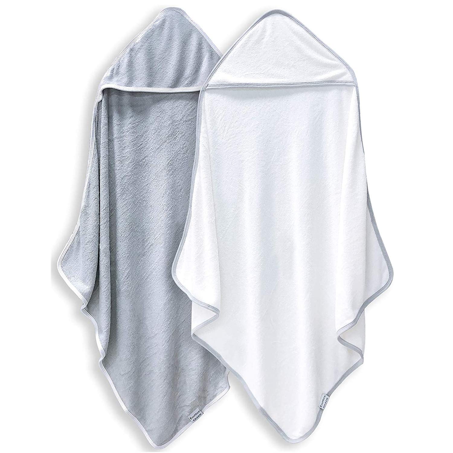 2 Pack Baby Bath Towel - Rayon Made from Bamboo, Ultra Soft Hooded Towels for Ba...