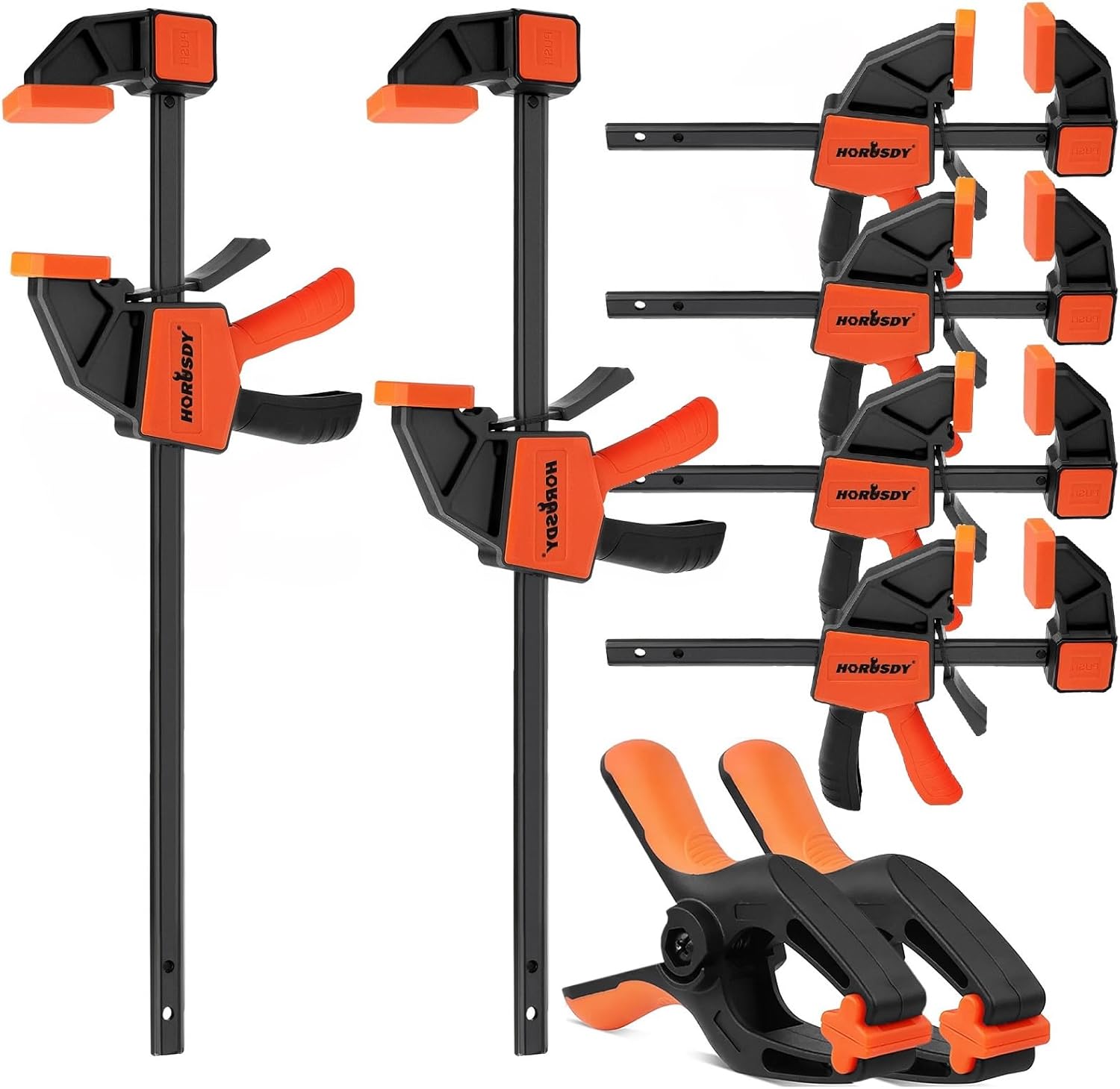 HORUSDY 8-Pack Bar Clamps for Woodworking, 12" and...
