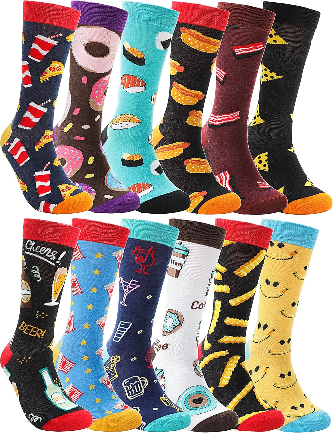 MOGGEI Funny Socks for Men Women Fun Cozy Crazy Novelty Fashion Breathable Print...