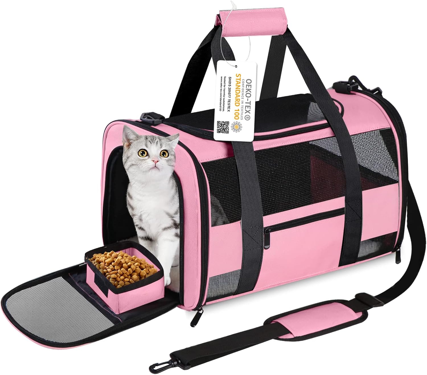 Cat Carrier Pet Carrier Airline Approved for Small Dogs Medium Cats Puppies 15 L...