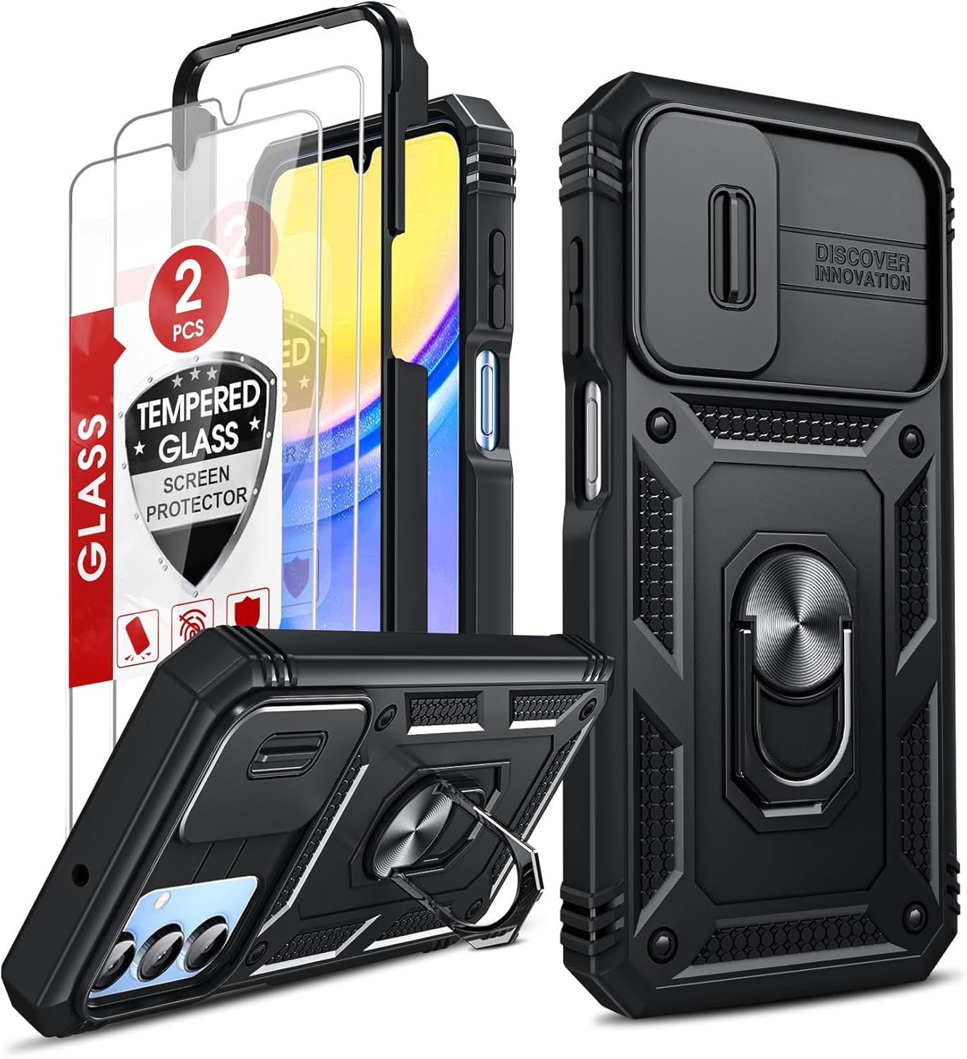 LeYi Compatible for Samsung Galaxy A15-5G Phone Case: Galaxy A15 5G Screen Prote...