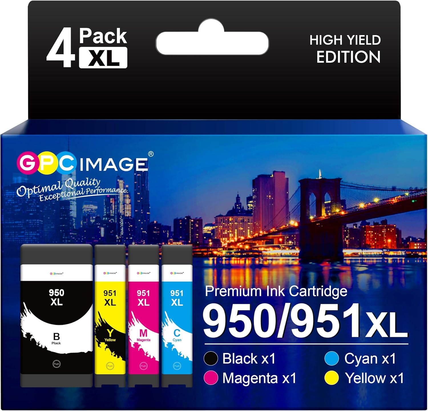 GPC Image Ink Cartridges Replacement for HP 950XL 951XL Compatible with Officeje...