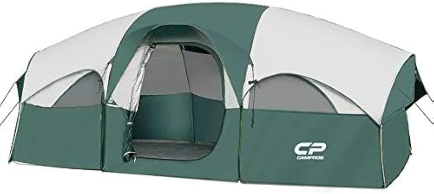 CAMPROS CP Tent 8 Person Camping Tents, Weather Resistant Family Tent, 5 Large M...