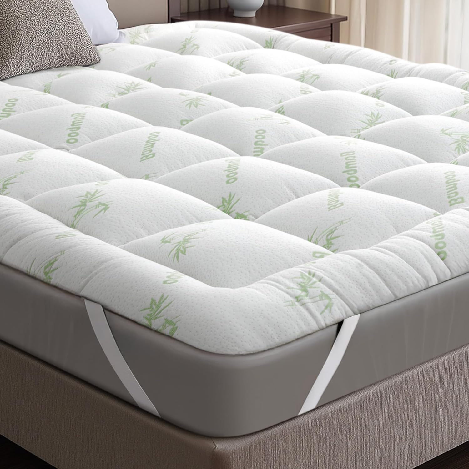 Ultra Soft Twin XL Mattress Topper - Viscose Made from Bamboo Mattress Pad for B...