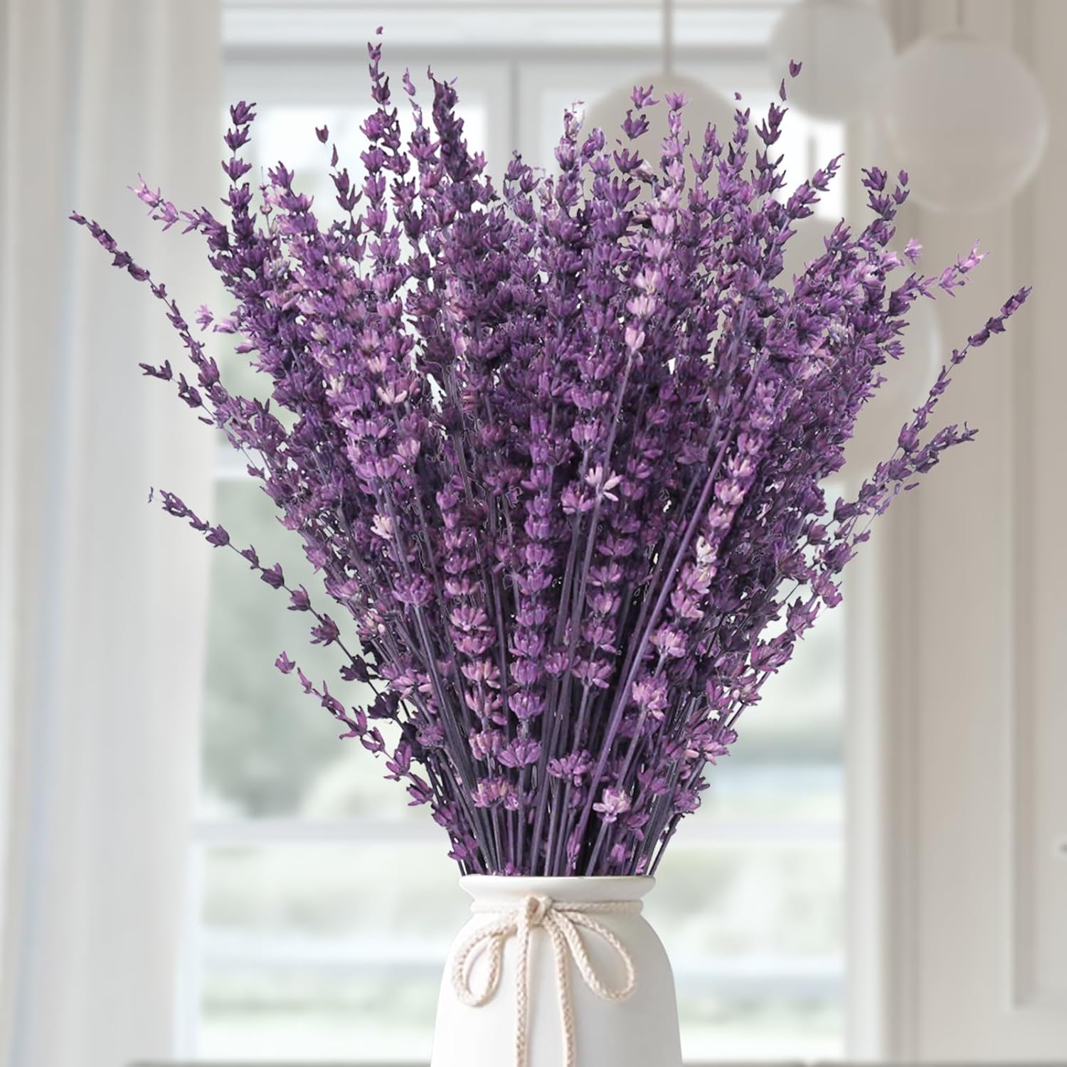 Dried Purple Lavender Flowers Bundle-Dried Preserved Lavender Bouquet 15-17" for...