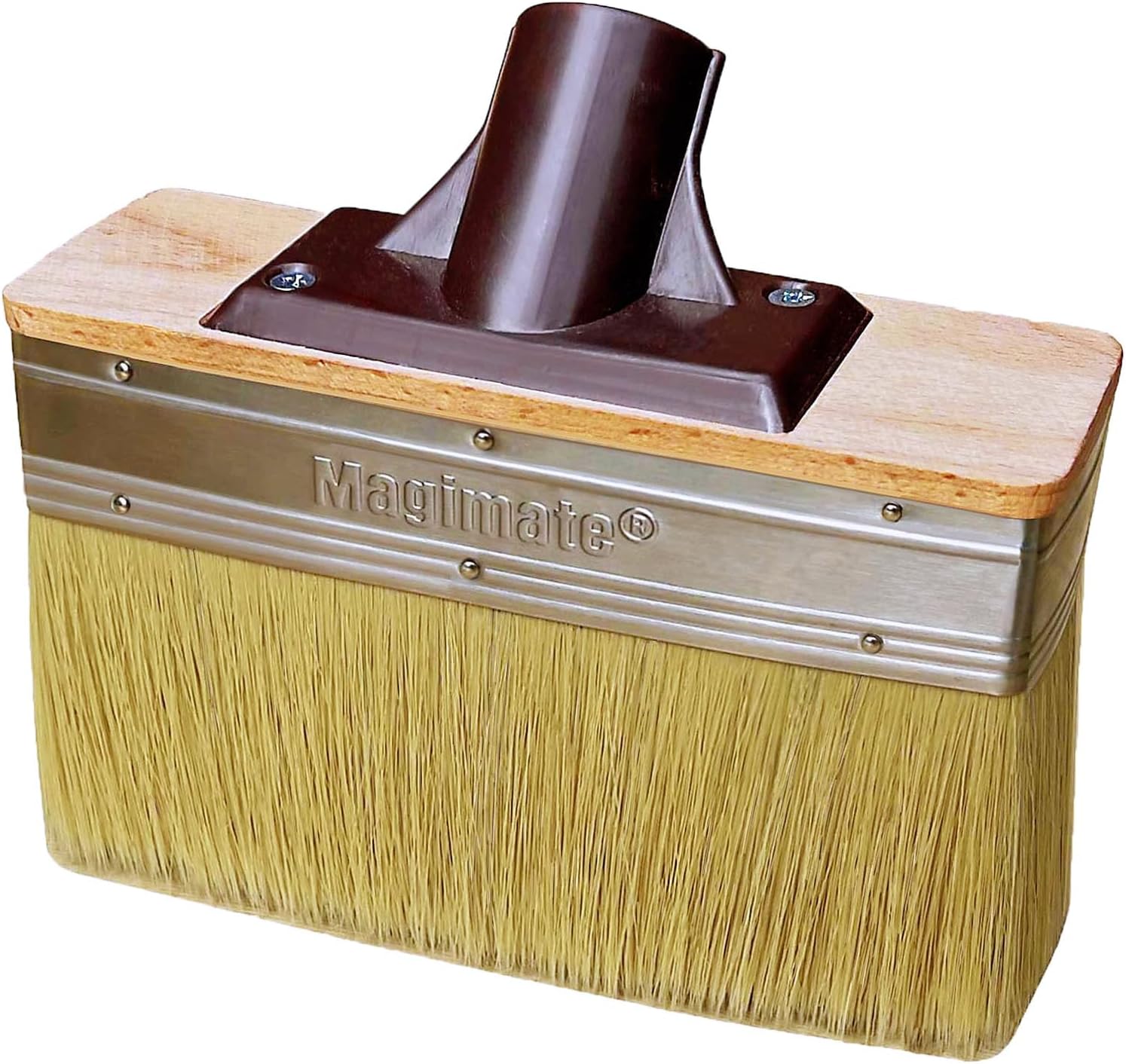 Deck Brush Stain Applicator by Magimate - Thick Soft Large Paint Brush Head with...