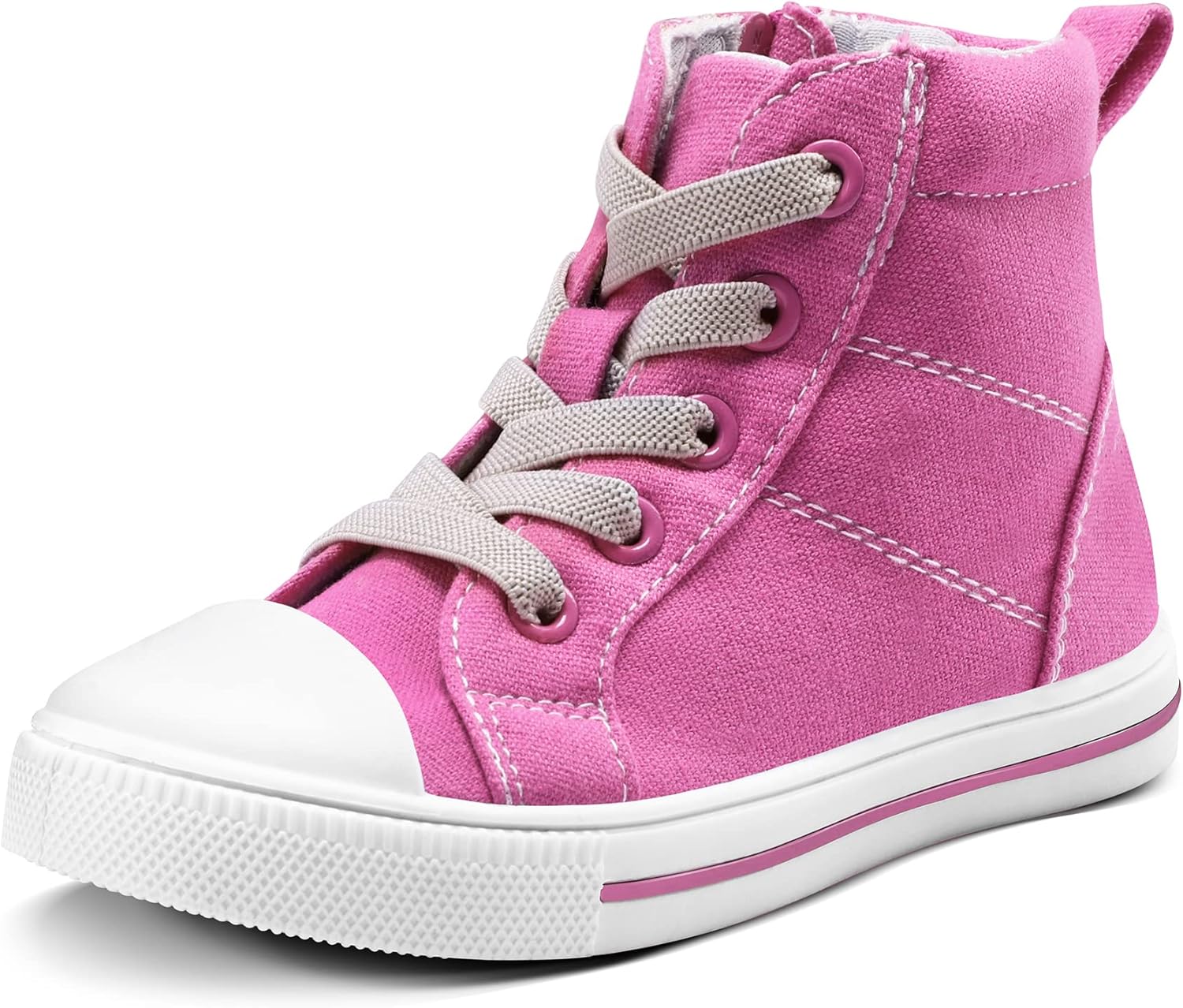 K KomForme Kids Sneakers for Boys and Girls Toddler Canvas High Top Walking Caus...