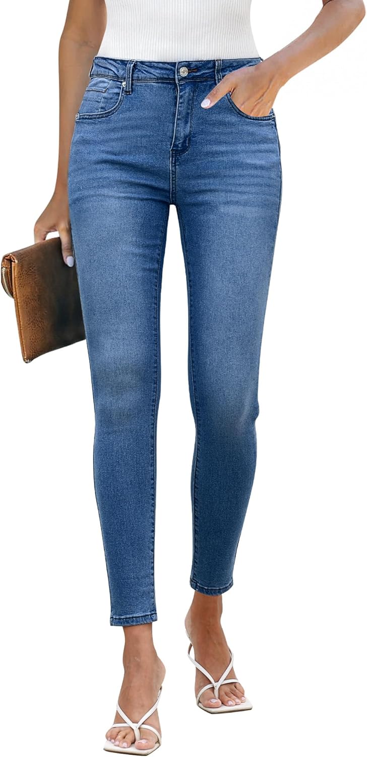LookbookStore Skinny Jeans for Women Trendy High Waist Slim Fit Comfort Jeggings...