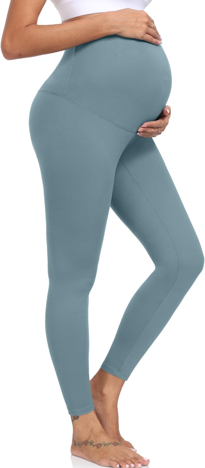 ACTINPUT Maternity Leggings Over Bump High Waist Black Pregnancy Pants Soft Bell...