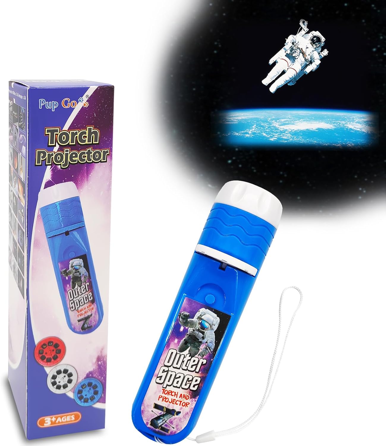 Pup Go Space Torch Projector, Outer Space Toys for Kids Age 3 4 5 6 7 8 9 10 Yea...